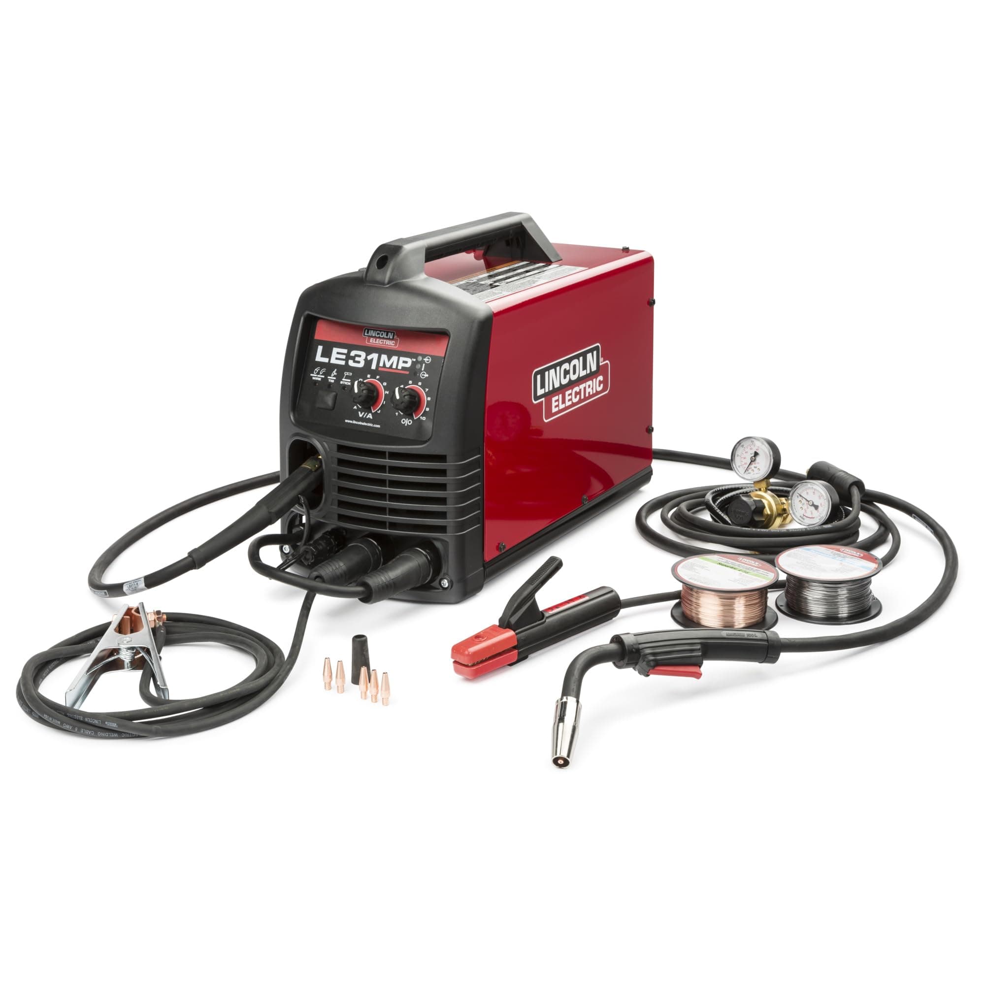 Lincoln Electric 140 Amp LE31MP Multi-Process Stick/MIG/Flux-Core/TIG, 120V, Aluminum Welder with Spool Gun Sold Separately K3461-1