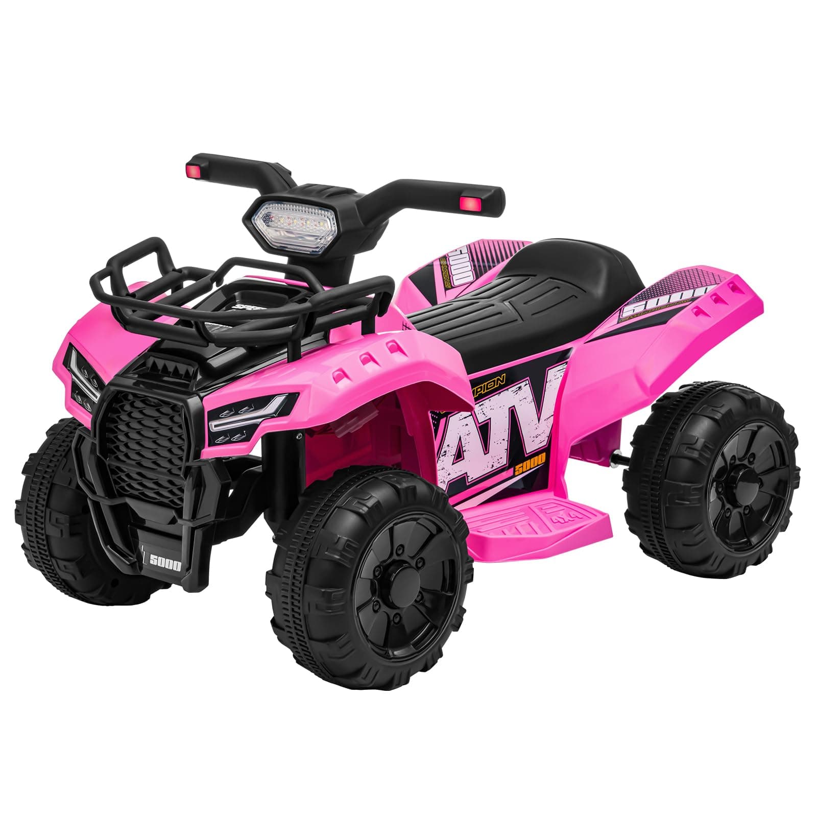 Forever Source Kids Ride On Car, 6V Battery Powered Kids Ride-On Electric ATV, 4-Wheeler Quad Car Toy w/Music, Light, 1.2mph Max Speed, Electric Ride on Toys Gifts for Kids 18-36 Months, Pink
