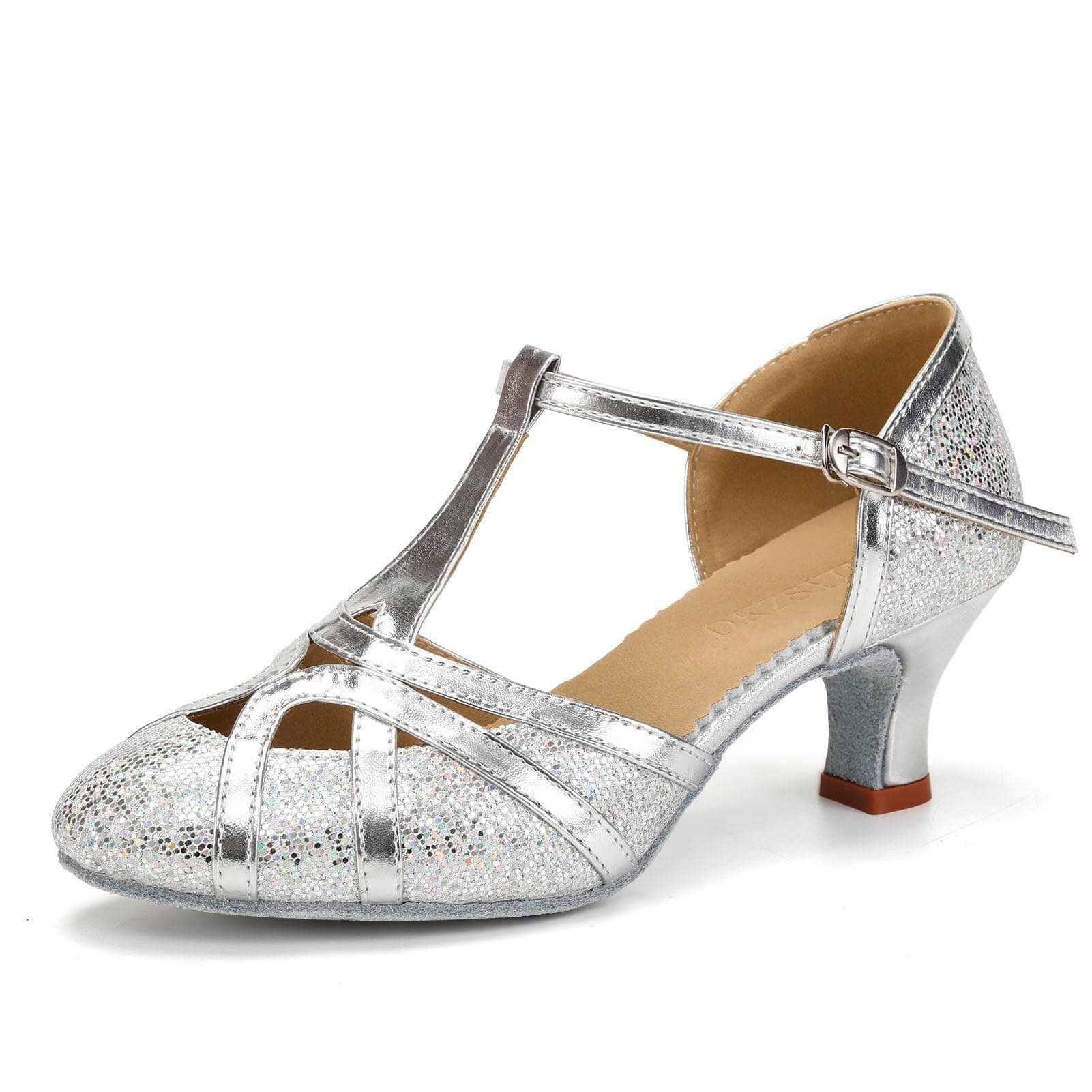 DKZSYIMWomen's Fashion Ballroom Party Glitter Latin Dance Shoes Model CMJ-511