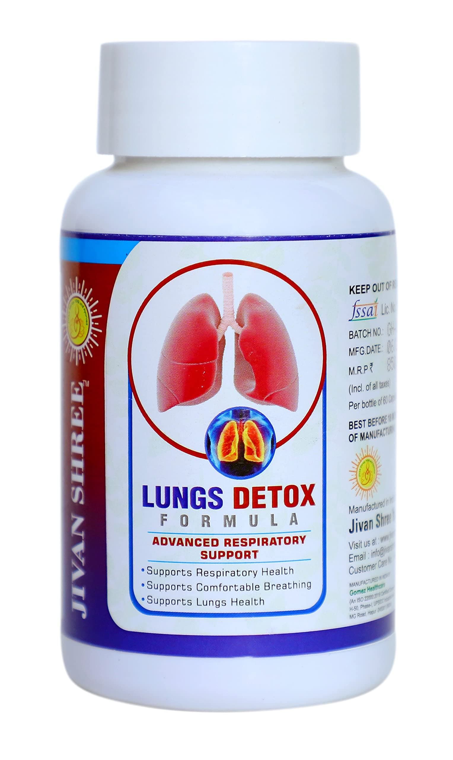 Yog and Ayurved Lung Detox Vitamin C Lungs Cleaner Removes Lungs Tar Supports Detoxification and Immune Defence Healthy Lungs Health and Protects From Smoke & Pollution