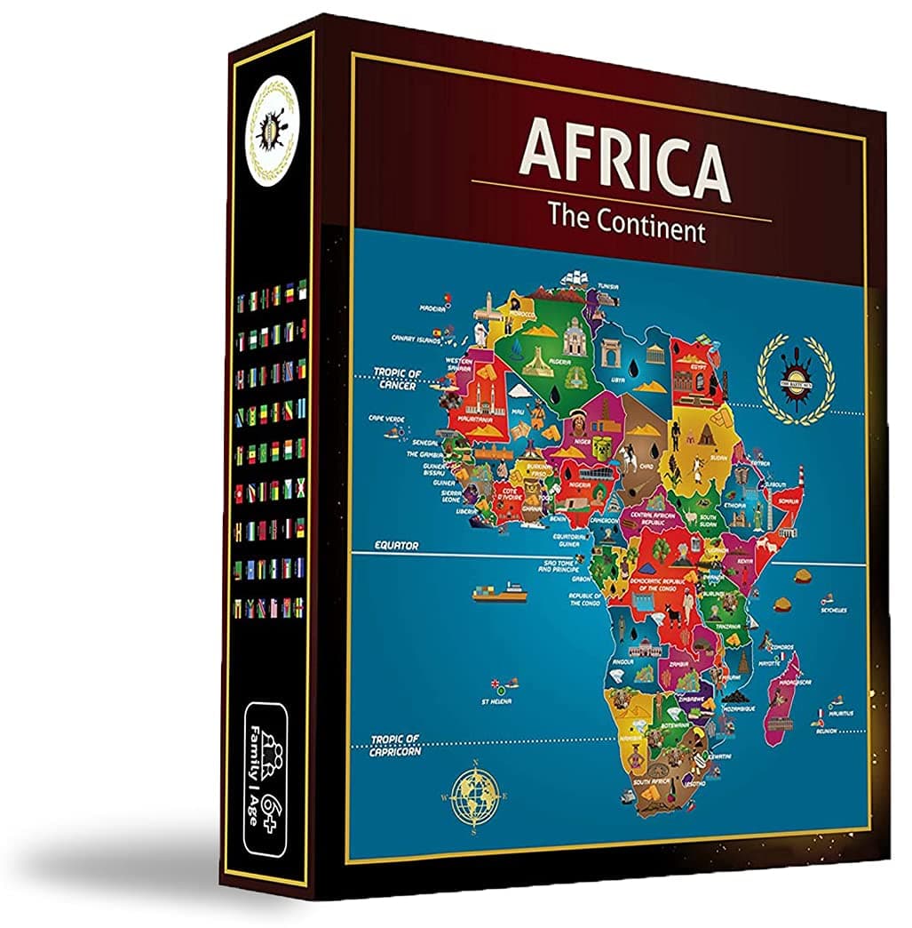 Africa Jigsaw Puzzle - Map of Africa - Black History - Board Games - Jigsaw Puzzles - 100 Piece Puzzles - Continent Puzzle - Geography Puzzle - South Africa | Egypt | Nigeria | Ethiopia | Kenya