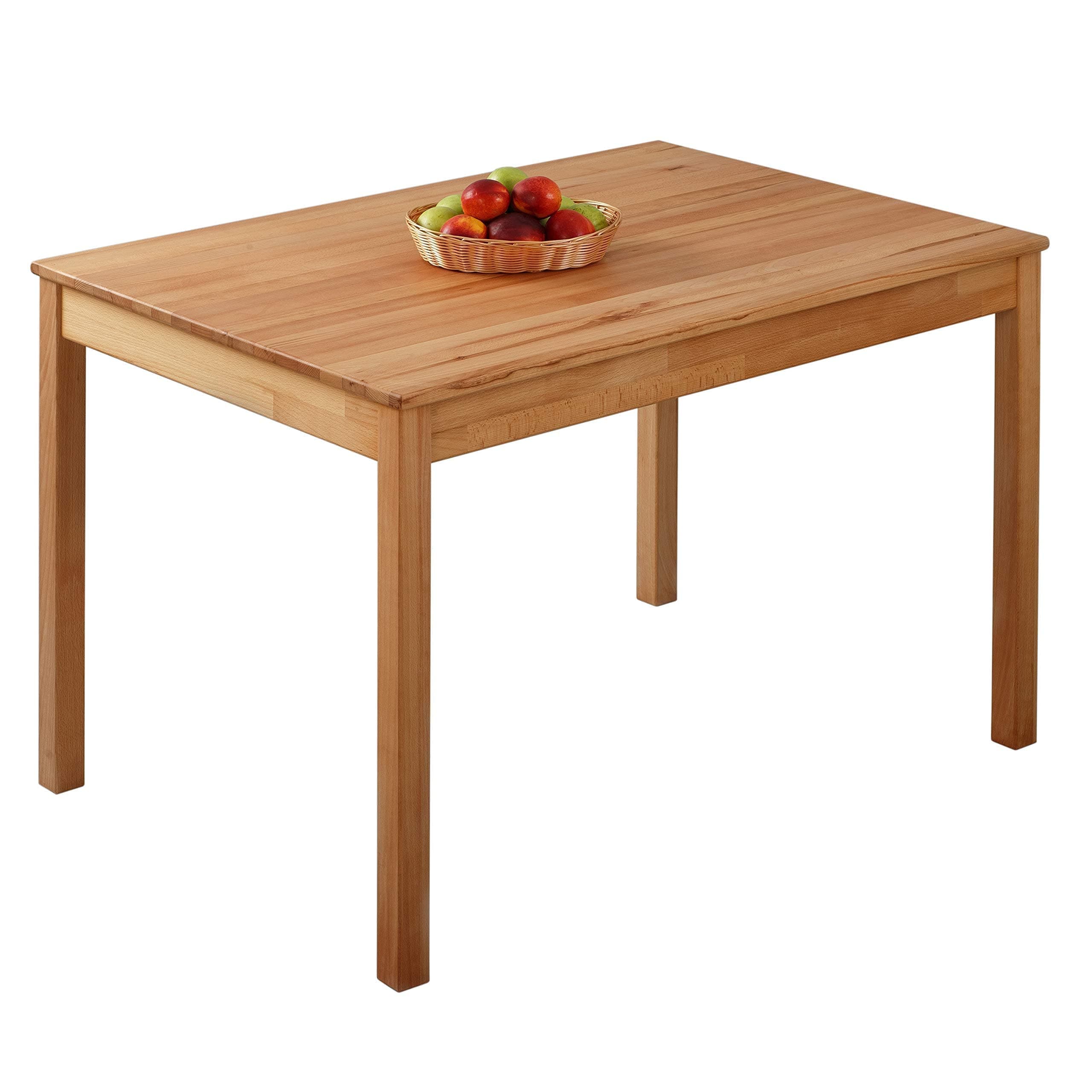 Krok Wood Tomas Dining Table Solid Wood Beech 110 x 75 x 75 cm
