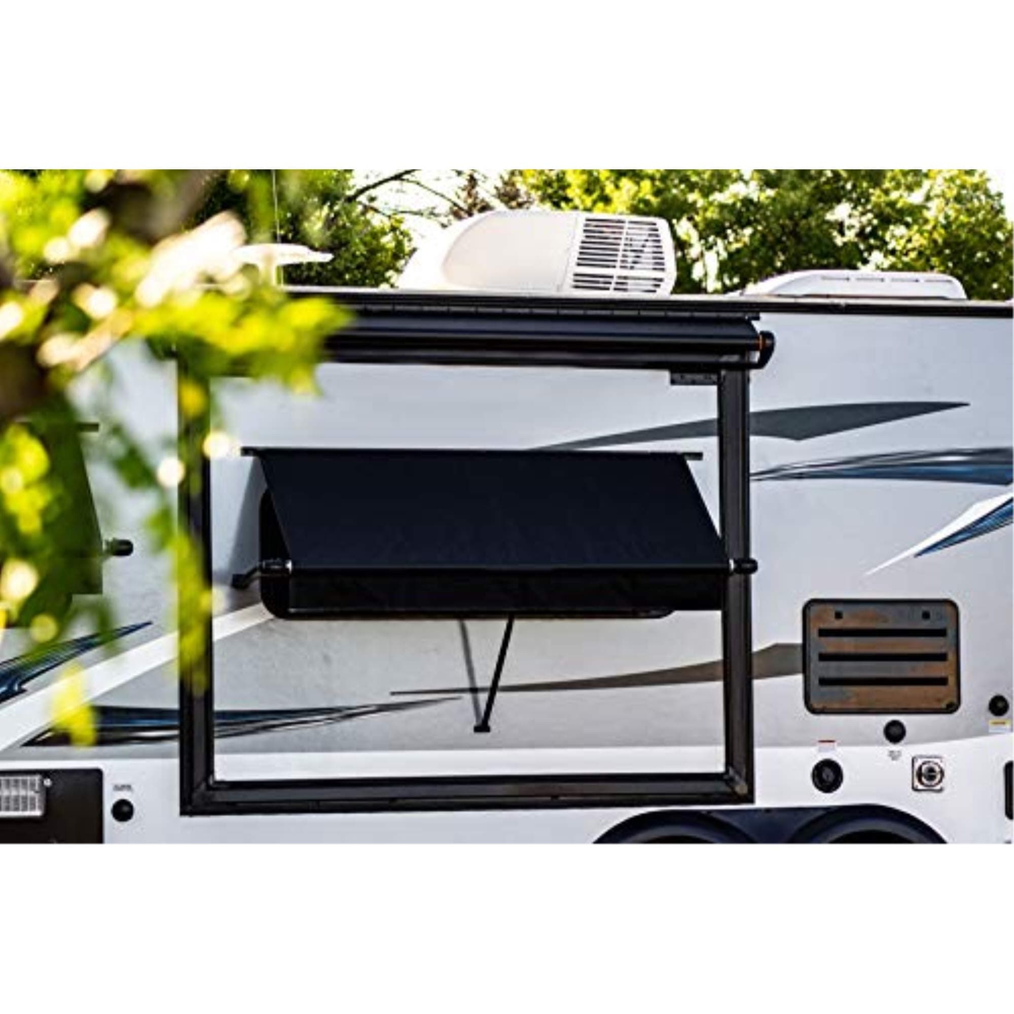 CAREFREEWG0454E4EB Simply Shade RV Window Awning-Black Vinyl-4.5' (54")