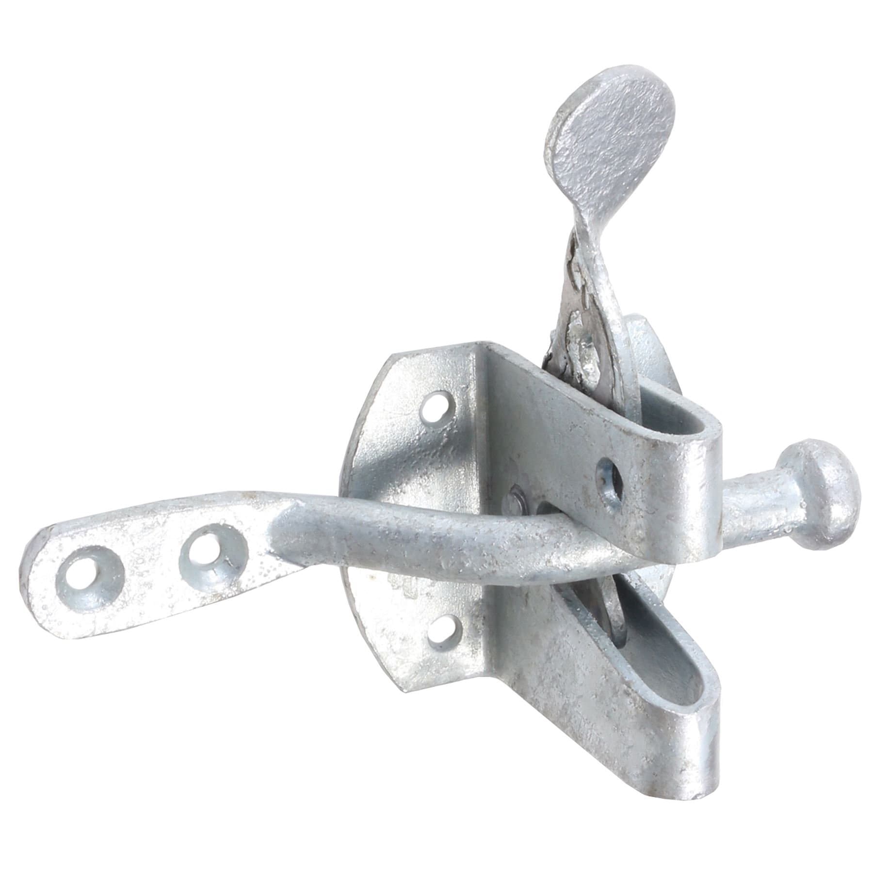 Galvanised Auto Gate Latch/Catch - Heavy Duty Self-Locking Garden/Outdoor Lock