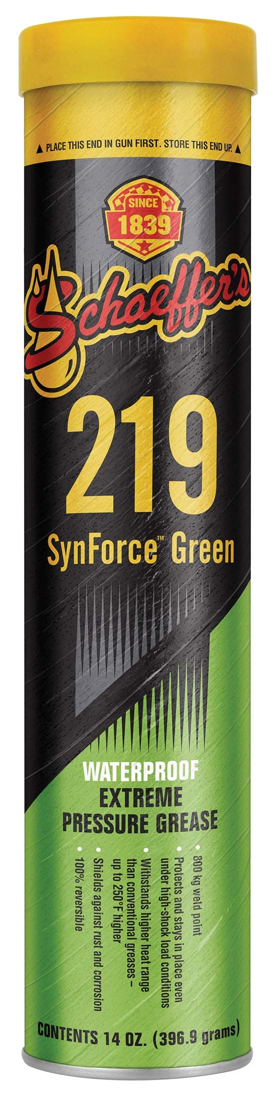 Schaeffer Manufacturing Co. 02192-029S SynForce Green Overpressure Waterproof Grease NLGI #2, 14oz
