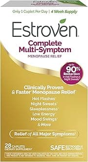 EstrovenComplete Multi-Symptom Menopause Supplement for Women, 28 Ct., Clinically Proven Ingredient Provide Menopause Relief & Night Sweats & Hot Flash Relief, Drug-Free & Non-GMO