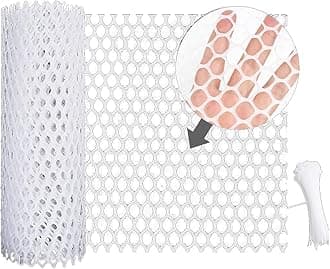 Plastic Chicken Wire Fence Mesh,Fencing Wire for, Poultry Fencing, Chicken Wire Frame for Netting White