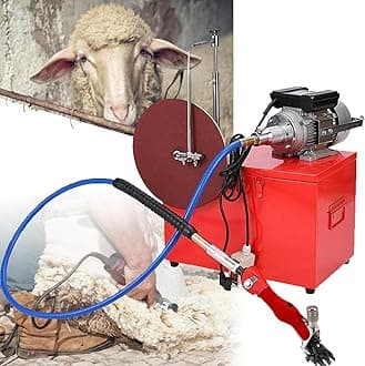 550W Electric Sheep Clipper Grinder Blade Sharpener Machine, Cutter Flexible Shaft Sharpener Grinding Machine, Goat Sheep Shearing Clipper for Sheep Cattle Farm,4setofbla,4setofblades