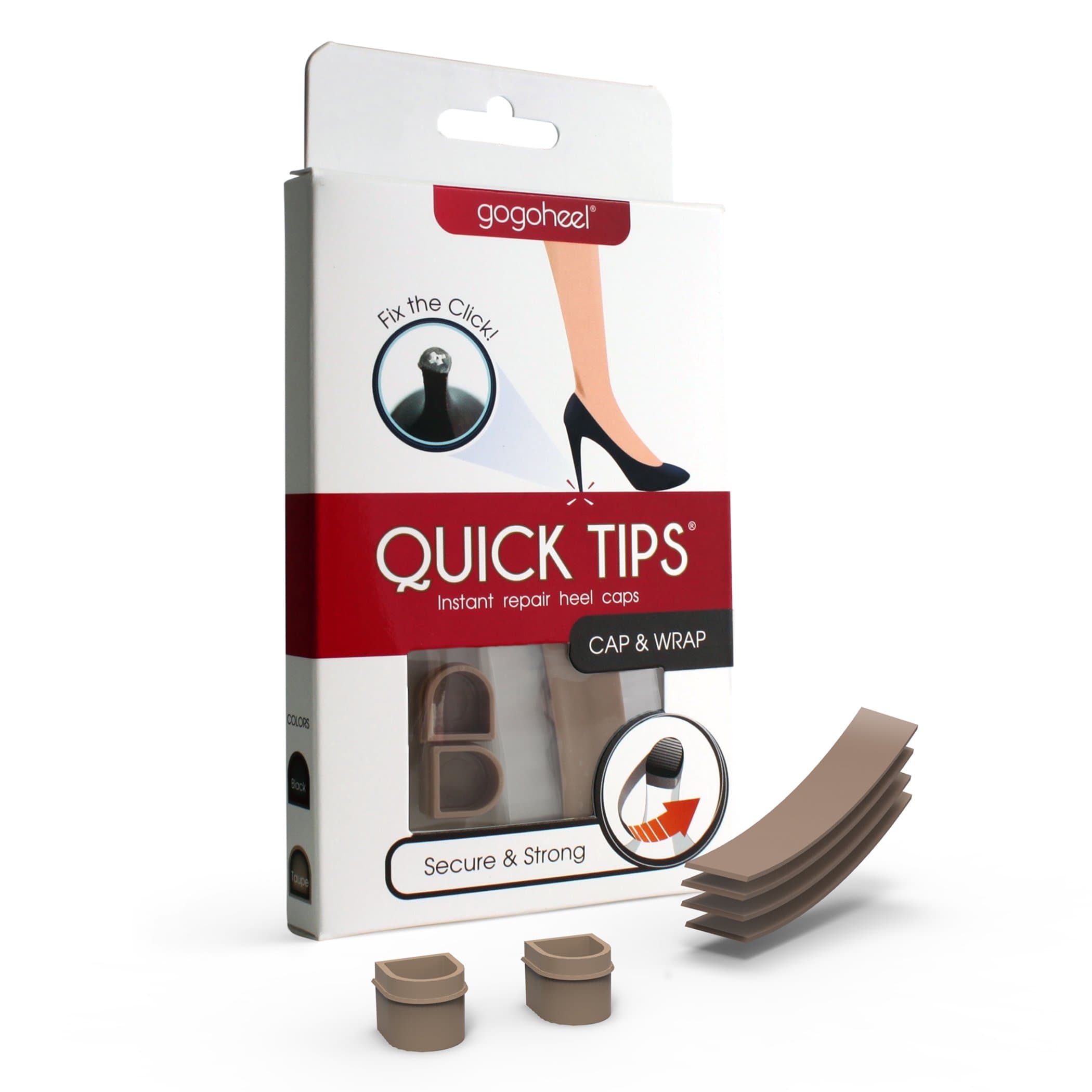 Heel Tip Replacement Cap & Wrap (1 Pair)