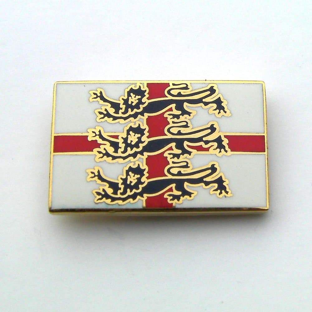 ENGLAND 3 LIONS ST GEORGE LAPEL BADGE - Patriotic Pin Badge, St George's Day, UK Seller