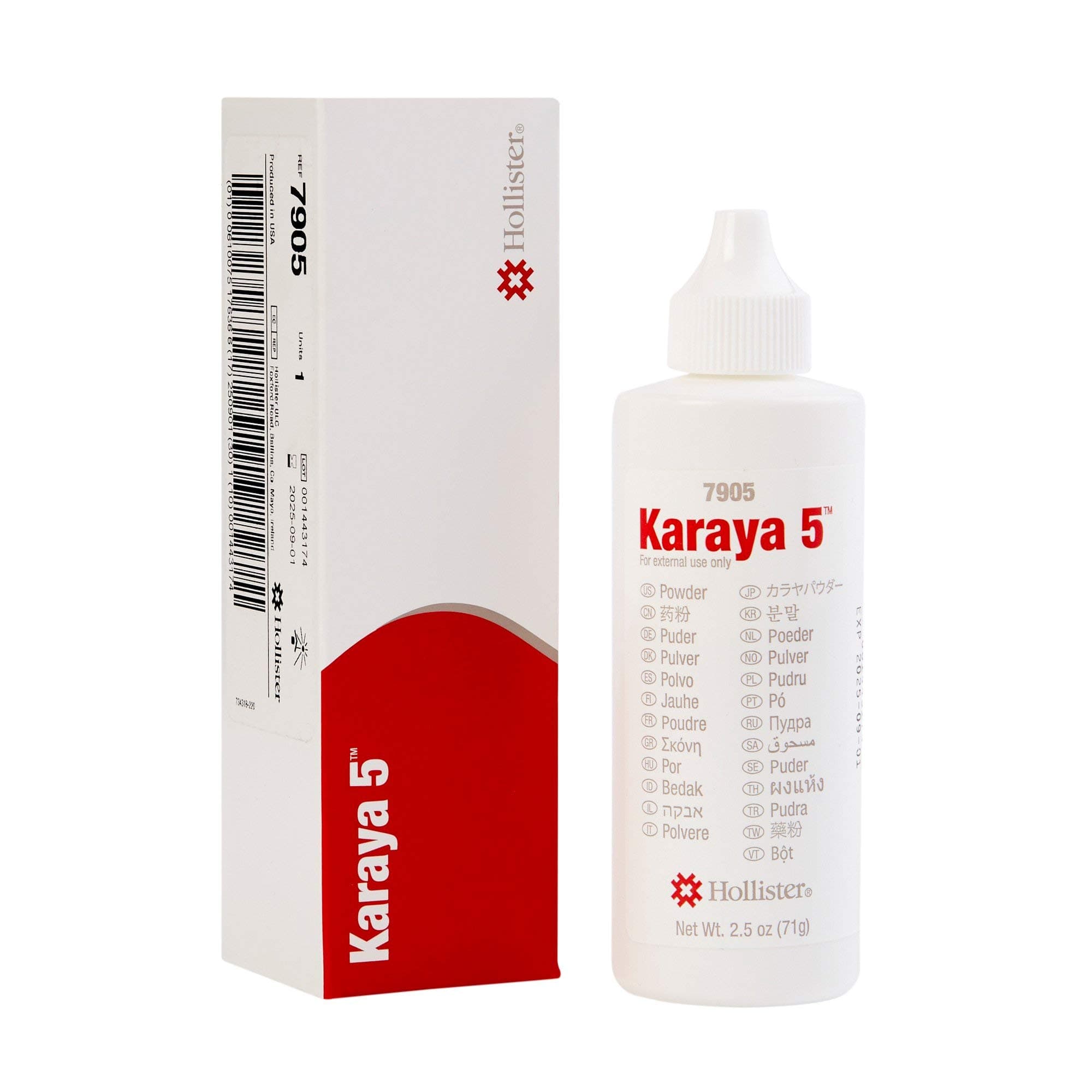 HOLLISTER Karaya Barrier Powder Karaya 2-1/2 oz. Puff Bottle (#7905, Sold Per Box)