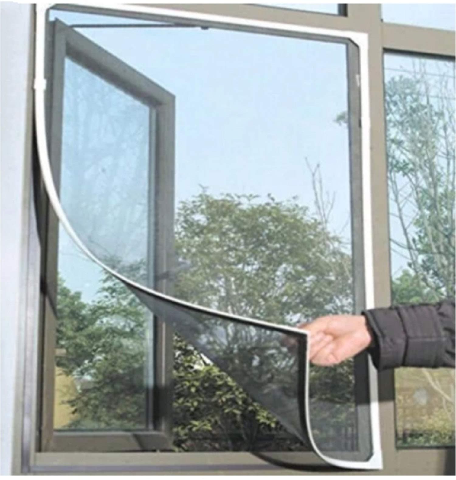 Shri ashu creationShri Ashu Creation Polycotton Mosquito Net for Window (Multicolor)