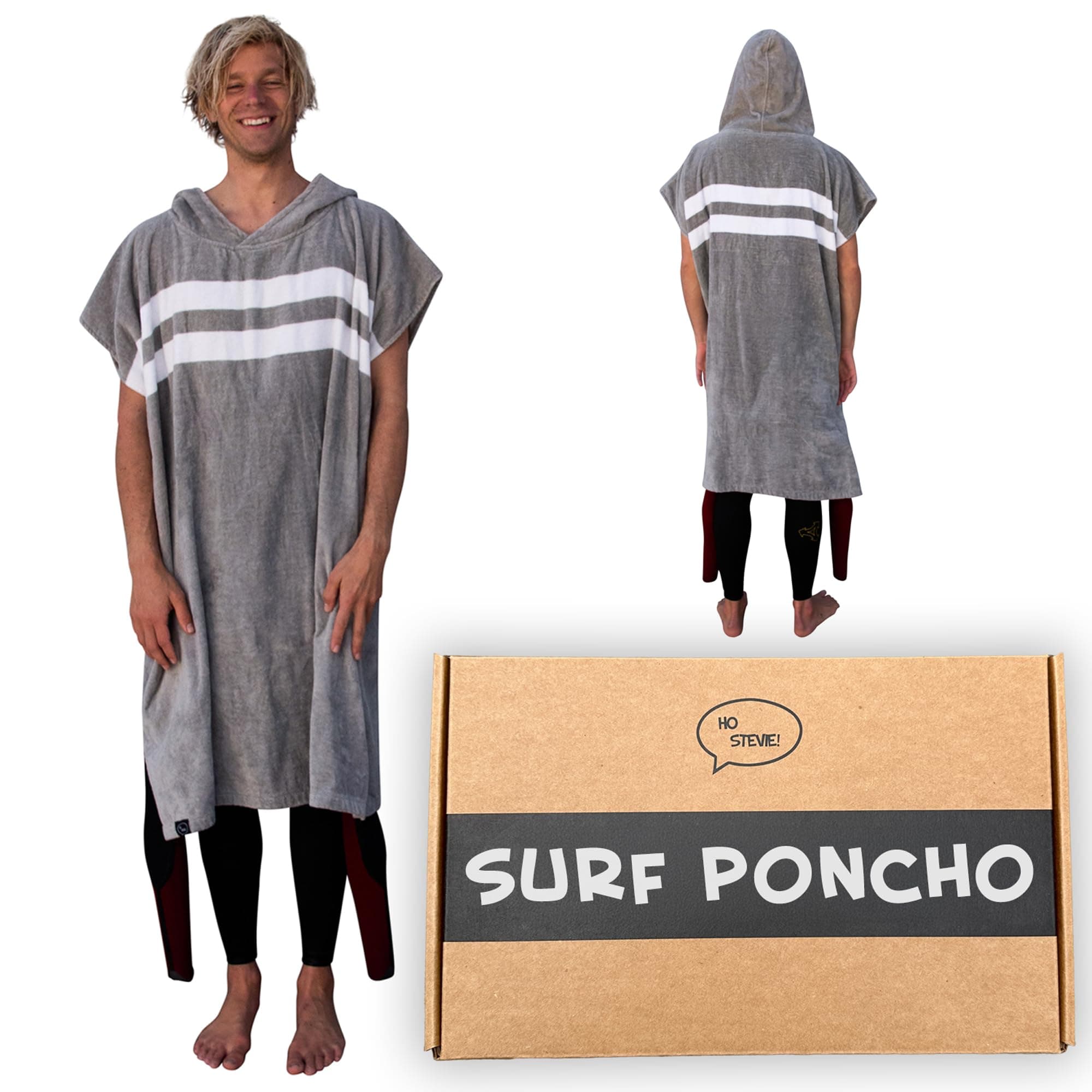 Surf Poncho - Warm and Soft - Easily Change in/Out of Wetsuit Without Towel Falling Down