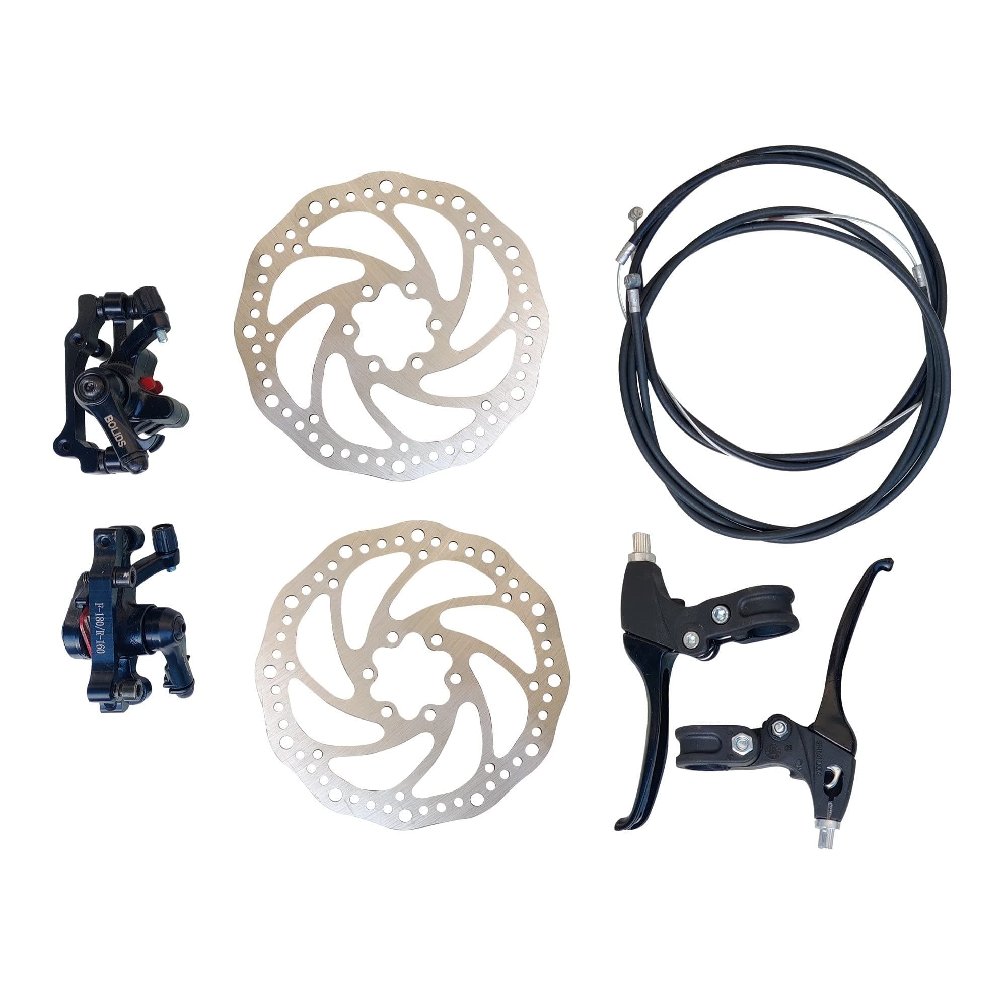 Matelco Bicycle Disc Break Set Thradless for All Bikes Cycle Stainless Steel Kit Complete Set for Bicycle Front Disk Break