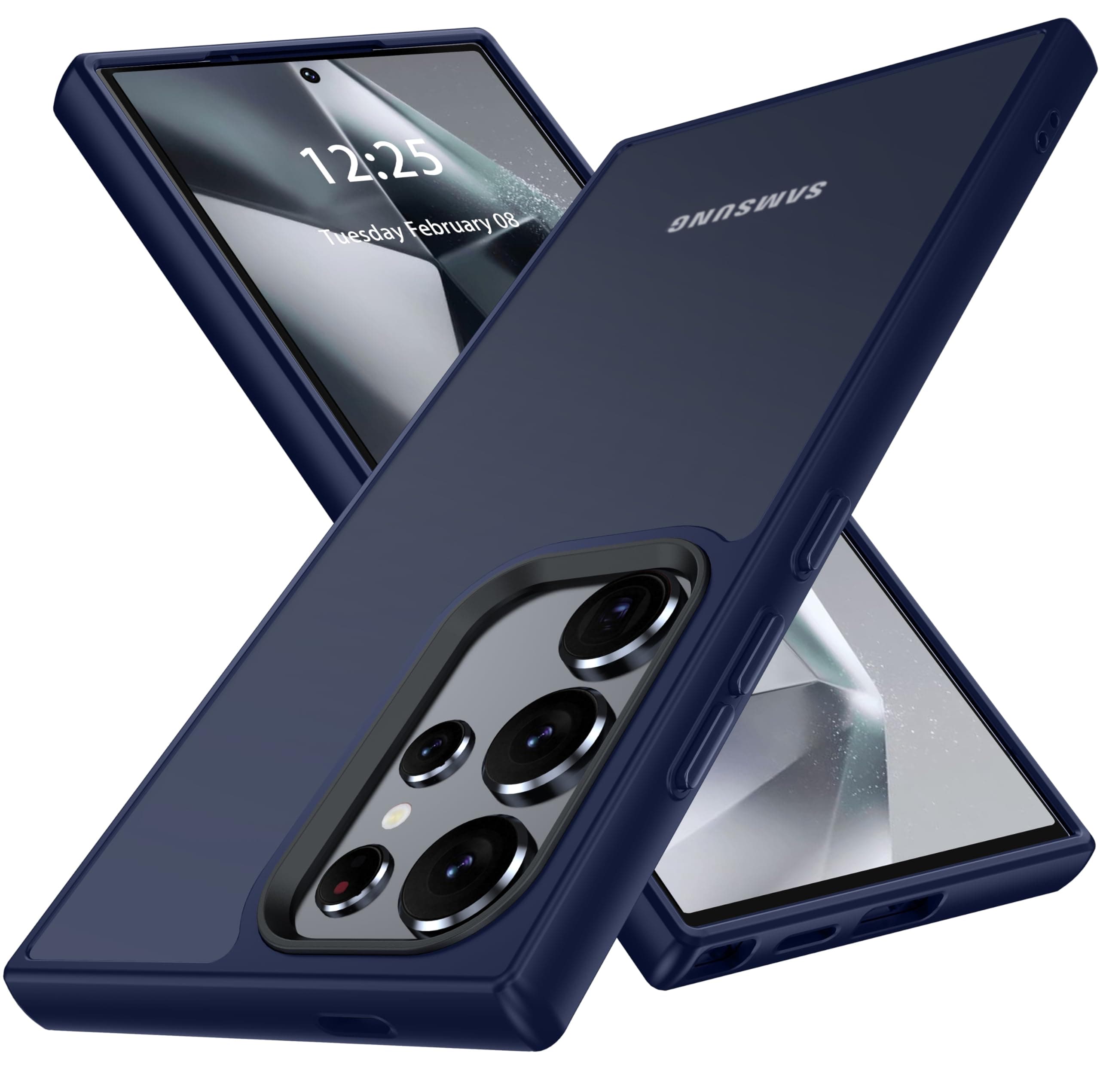 Oneaglefor Samsung Galaxy S24 Ultra Case, Galaxy S24 Ultra Case with Translucent Hard Back & Soft Edge,[15FT Military Grade Drop Tested][4 Corner Airbag][Silky Touch] Galaxy S24 Ultra Phone Case