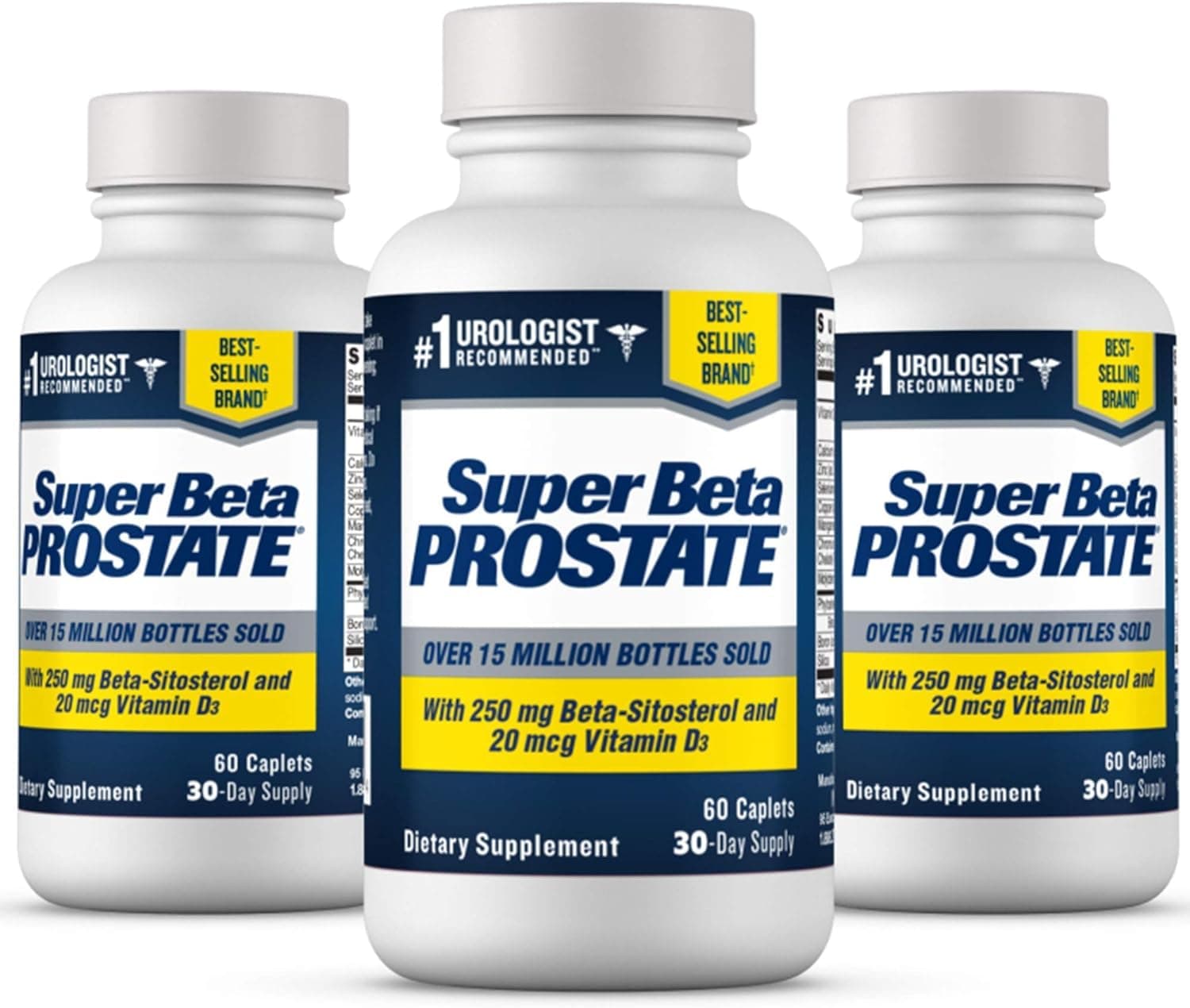 Support Supplement for Men's Health - Reduce Bathroom Trips, Promote Sleep, Better Bladder Emptying & Healthy Prostate, Beta Sitosterol - 60 Count (Pack of 3)