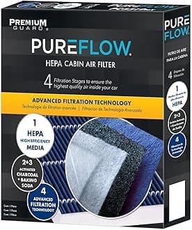 PureFlow HEPA Cabin Air Filter PC99513HX | Fits 2019-2025 Volvo XC40, 2021-2025 Polestar Polestar 2, 2021-2024 Volvo XC40 Recharge, 2022-2024 C40 Recharge, 2025 EX40, EC40, 2022-2023 C40