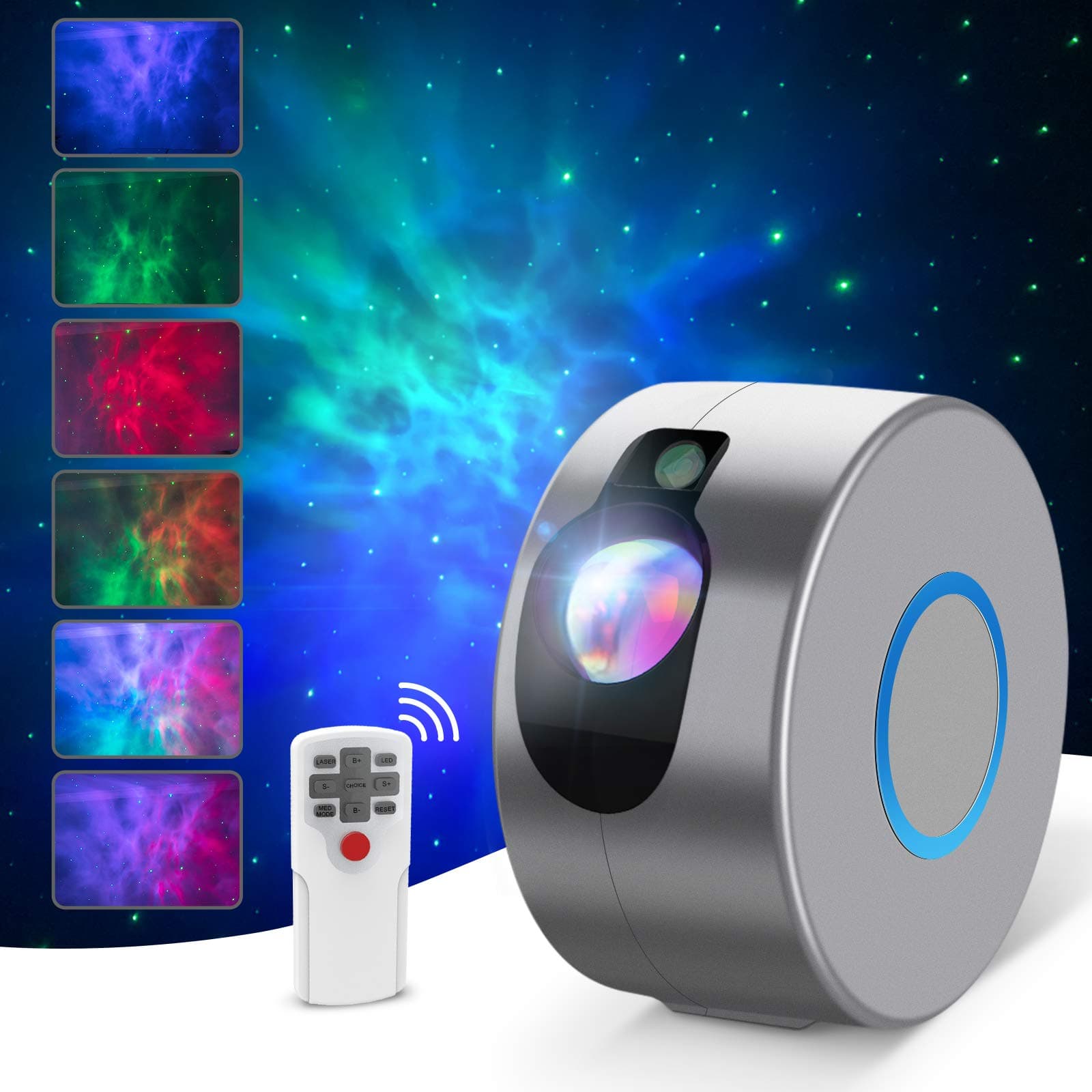 Star Projector, Night Light Projector with Led Nebula Cloud, Galaxy Projector with Remote Control for Kids Baby Adults Bedroom/Party/Game Rooms/Home Theatre/and Night Light Ambience [Energy Class A+]