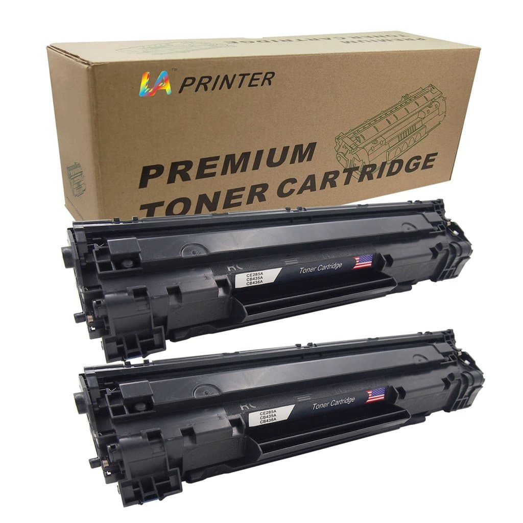 LA Printer Compatible Toner Cartridge Replacement for HP CB436A ( Black , 2-Pack )