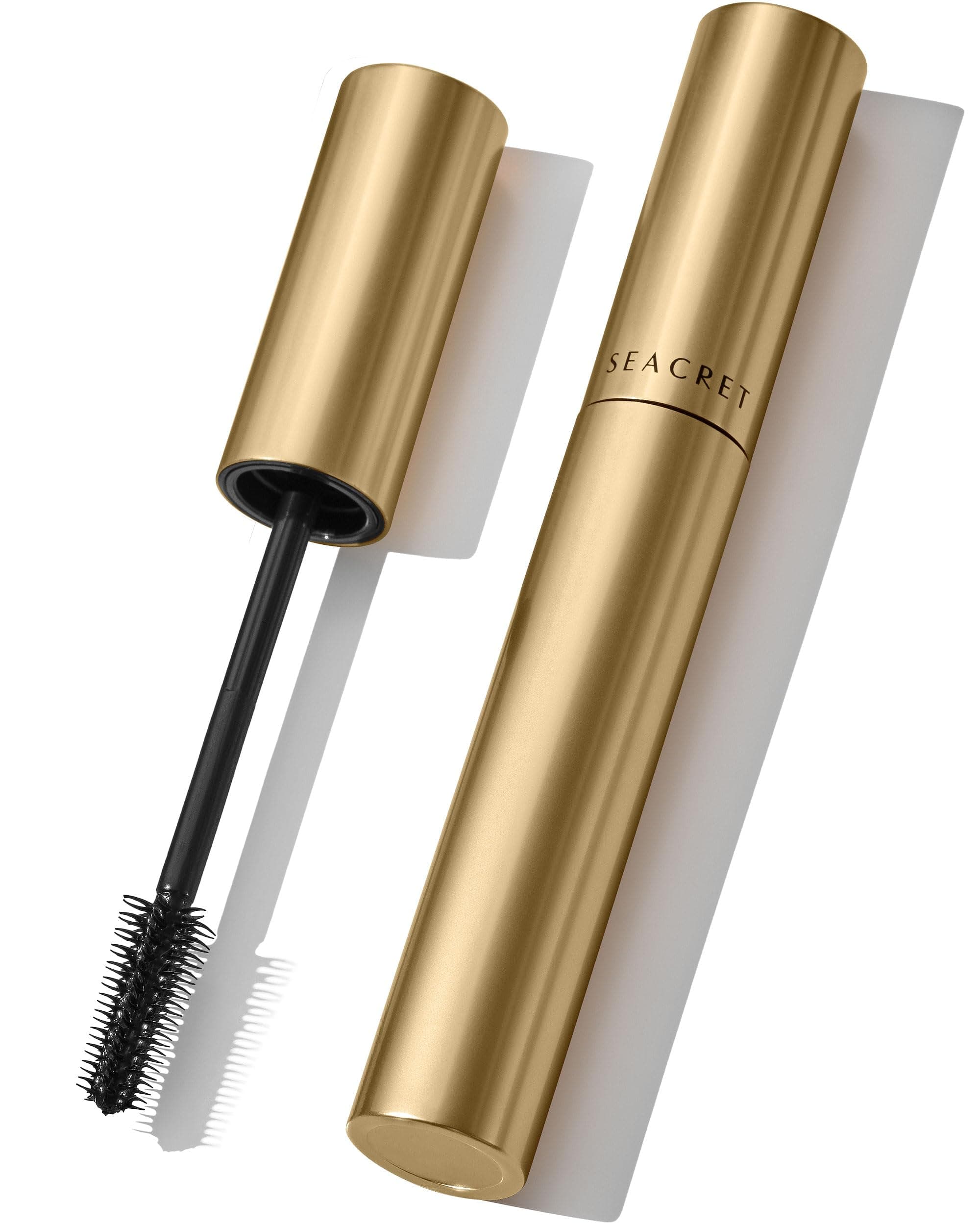 SEACRET - Minerals From The Dead Sea, Non Smudge, Volumizing Black Mascara, Cone Brush 0.28 OZ.
