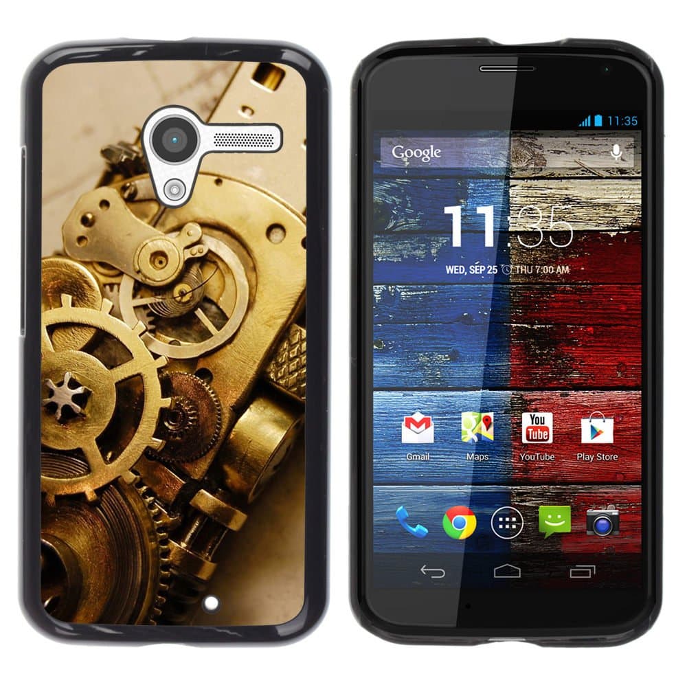 TaiTech / Hard Protective Case Cover - Tech Watch Clock Metal Design Symbol Art - Motorola Moto X 1 1st GEN I XT1058 XT1053 XT1052 XT1056 XT1060 XT1055