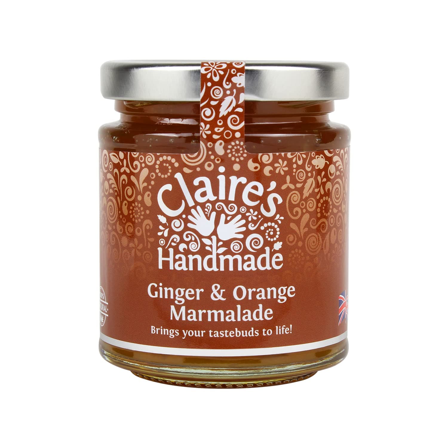 Ginger and Orange Marmalade (227g) - Traditionally Made Bright, Tangy & Uplifting Breakfast Treat, Suitable for Vegetarian, Vegan & Gluten Free Diets, GMO Free