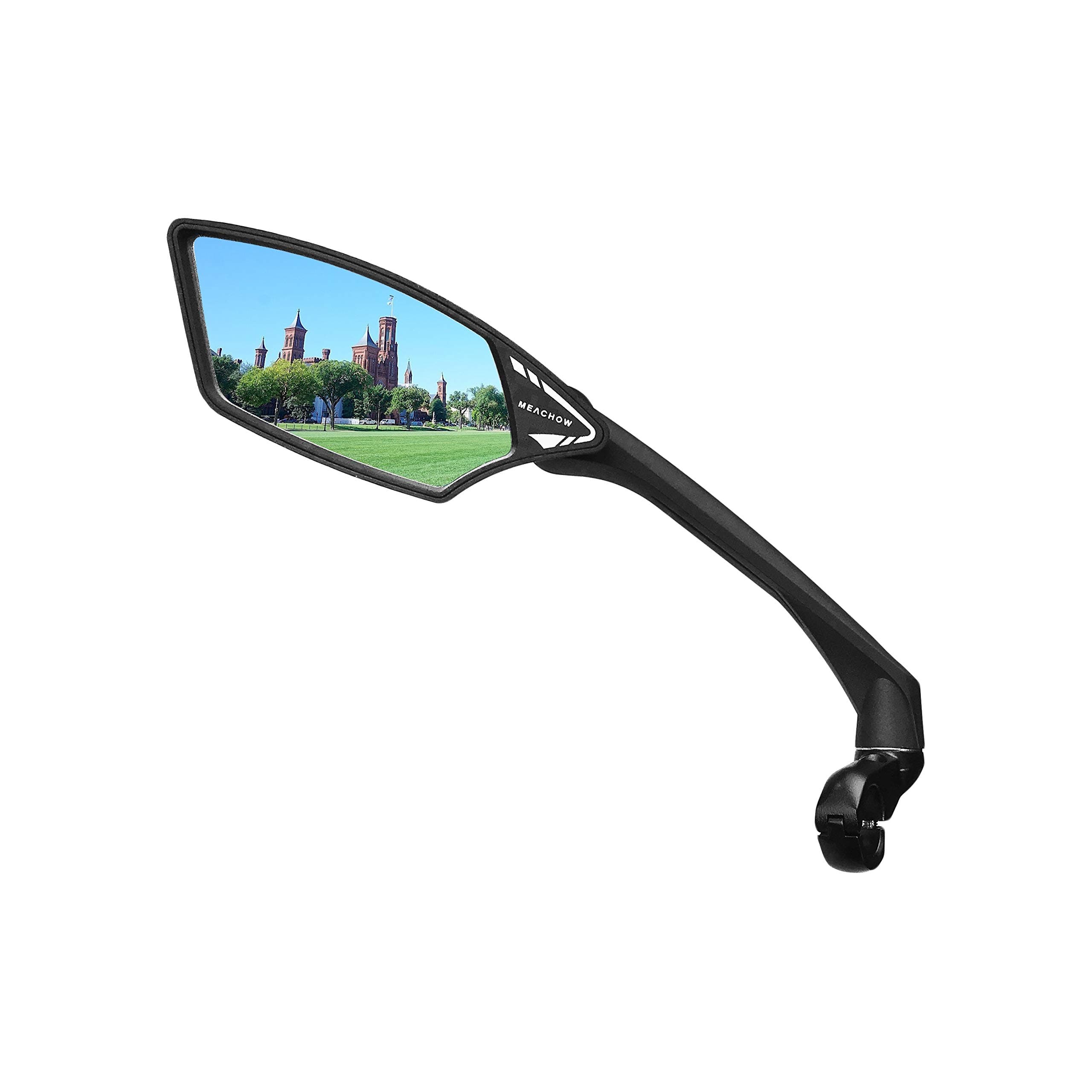 - New Scratch Resistant Glass Lens,Handlebar Bike Mirror, Rotatable Safe Rearview Mirror, Bicycle Mirror, (Blue Left Side) ME-006LB