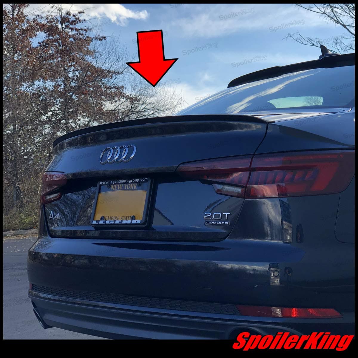 SpoilerKing Trunk Lip Spoiler (244L) Compatible with Audi A4 2018-on B9