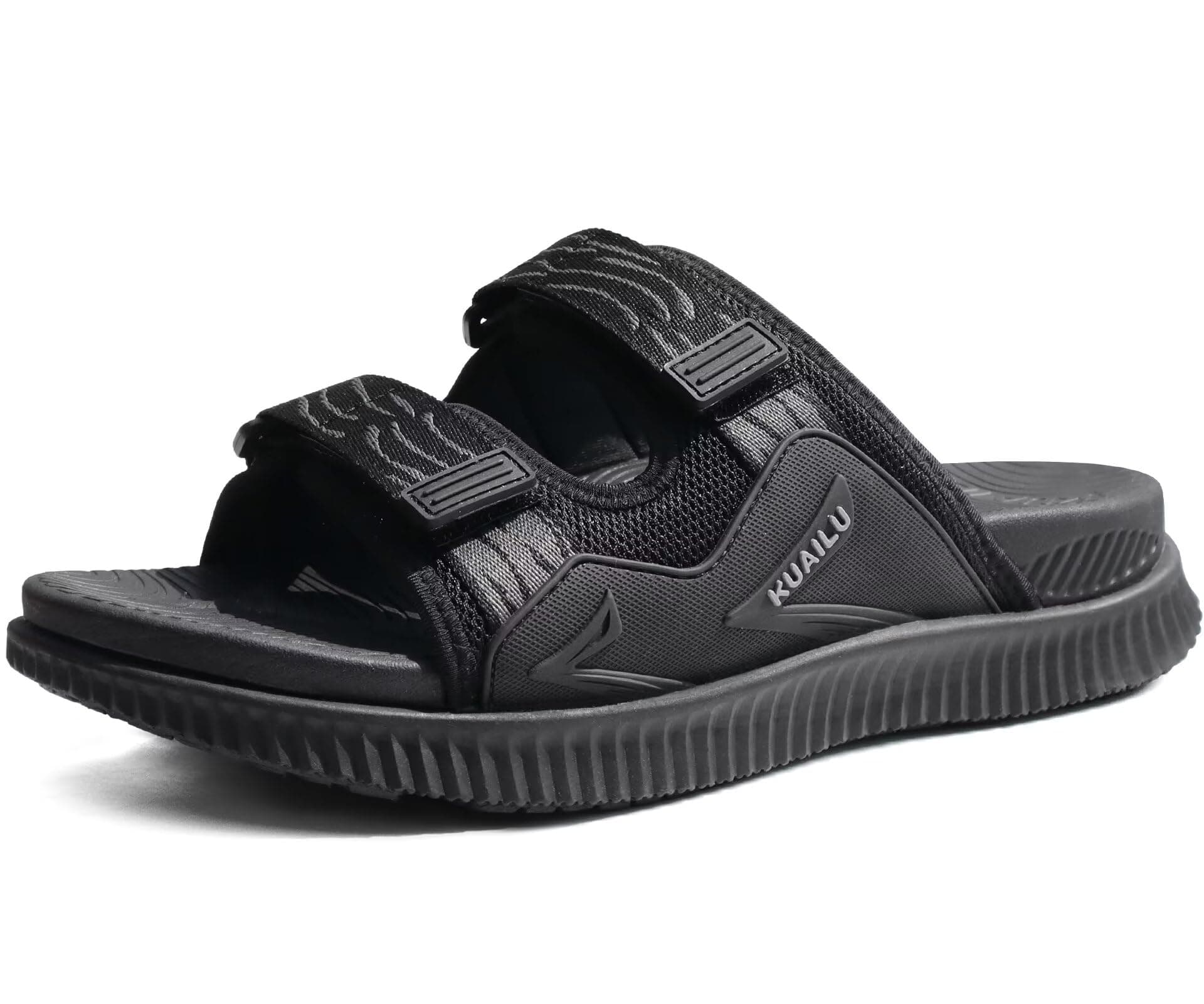 Mens Orthotic Sandals Athletic Thick Cushion Recovery Sport Slides Adjustable Strap Open Toe Walking Sandles With Comfortable Plantar Fasciitis Arch Support