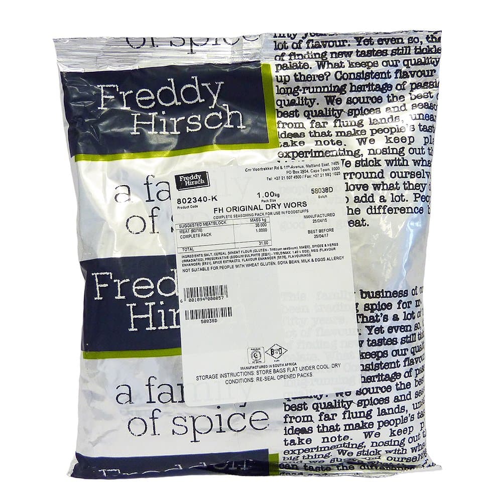 Freddy Hirsch Original Dry Wors 1kg
