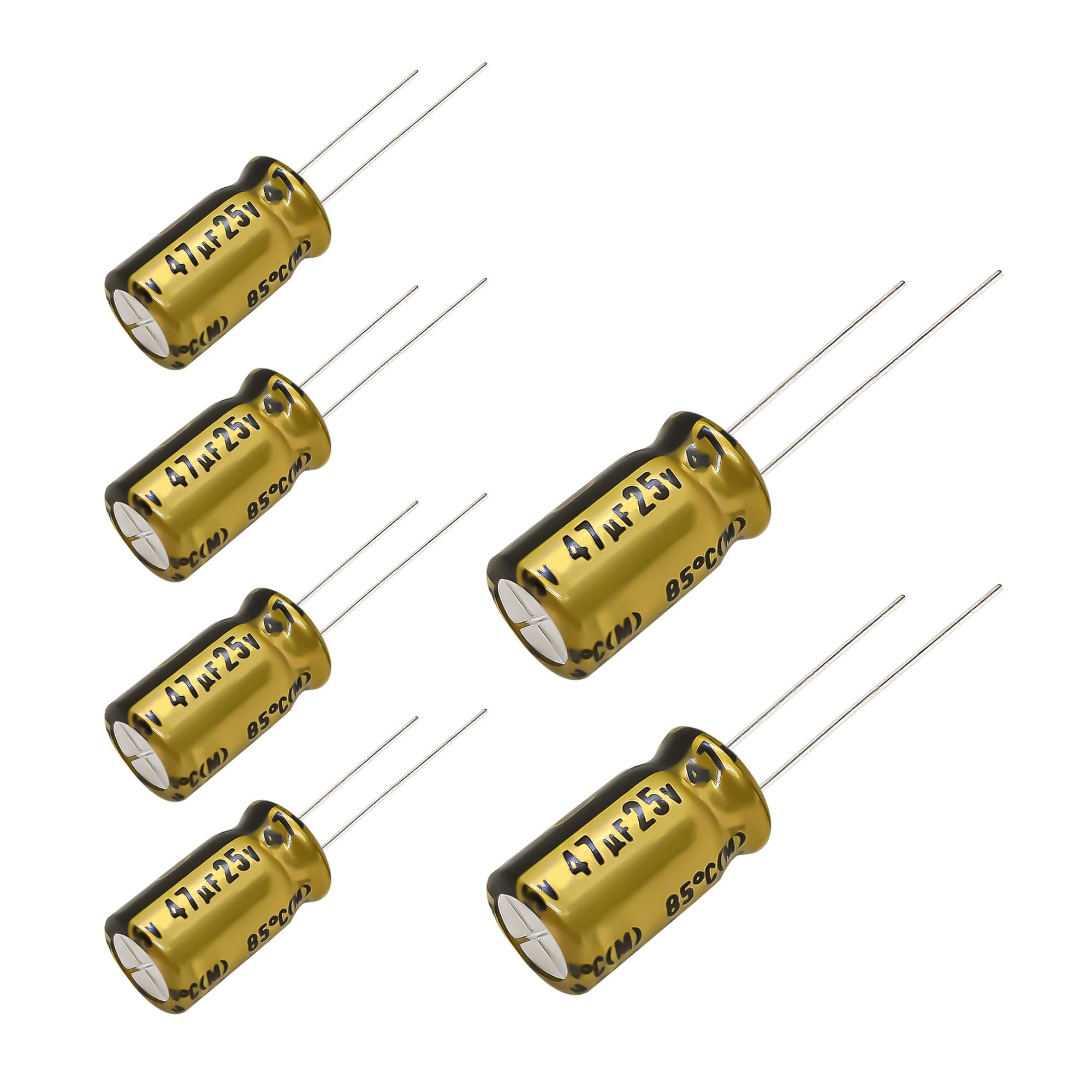 6 pcs Nichicon FG Capacitors 25V 47uf Audio Grade