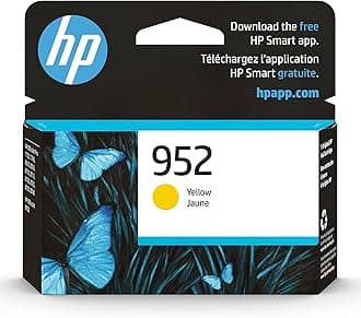 HP 952 Yellow Ink Cartridge | Works OfficeJet 8702, OfficeJet Pro 7720, 7740, 8210, 8710, 8720, 8730, 8740 Series | Eligible for Instant Ink | L0S55AN