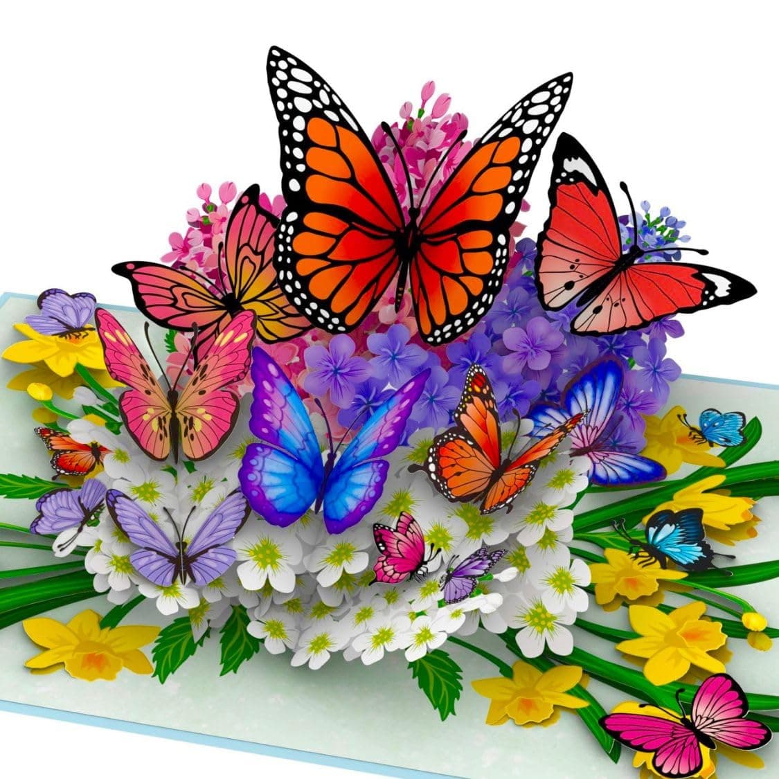 Hartensteler® Pop-Up Card Butterflies in Nature - 3D Butterfly Card for Wife, Girlfriend & Mother (Birthday Card, Get Soon, Thank You, Anniversary)