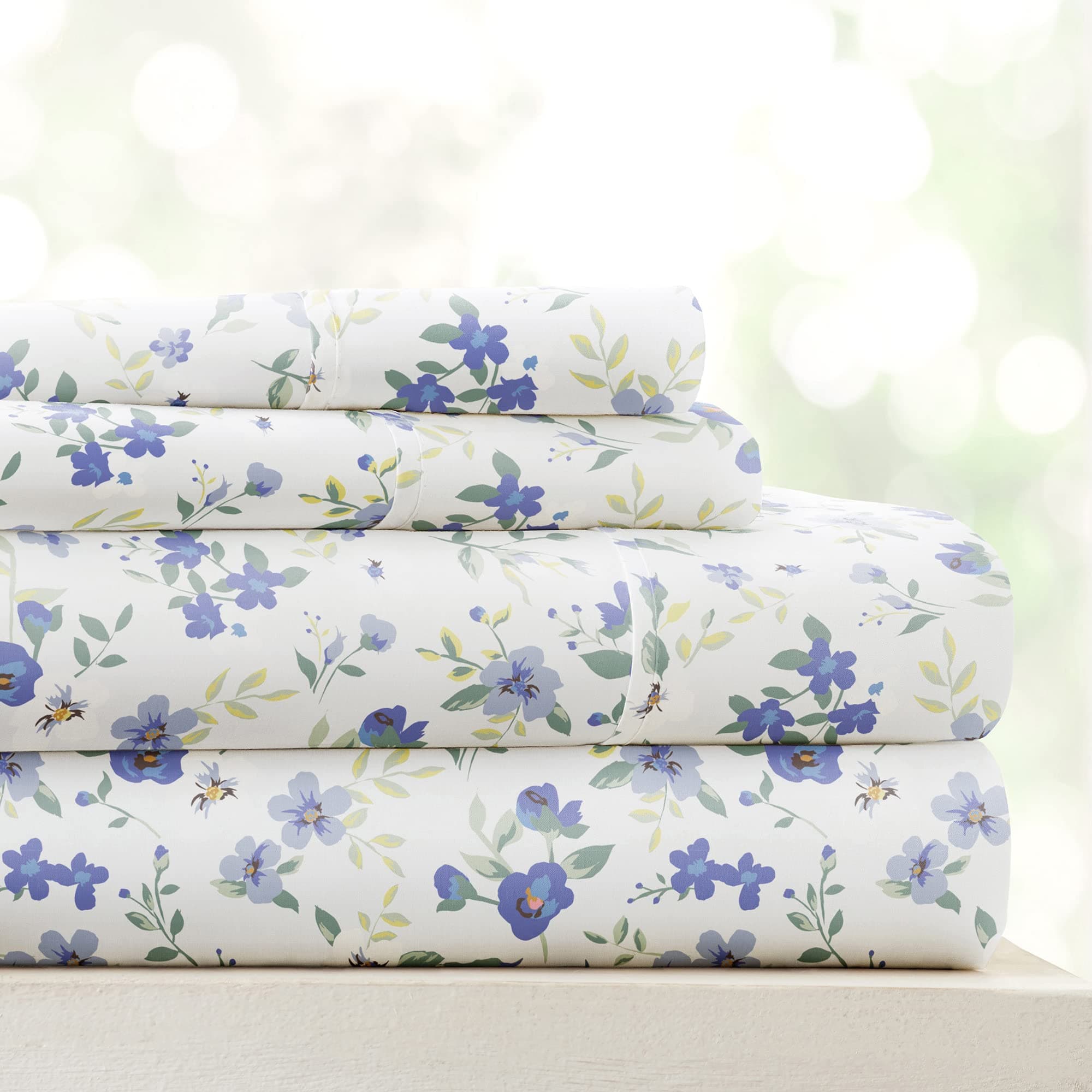 Hotel Collection Ieh-4 Piece-BLS-CK-LB Home Collection Blossom 4 Sheet Set