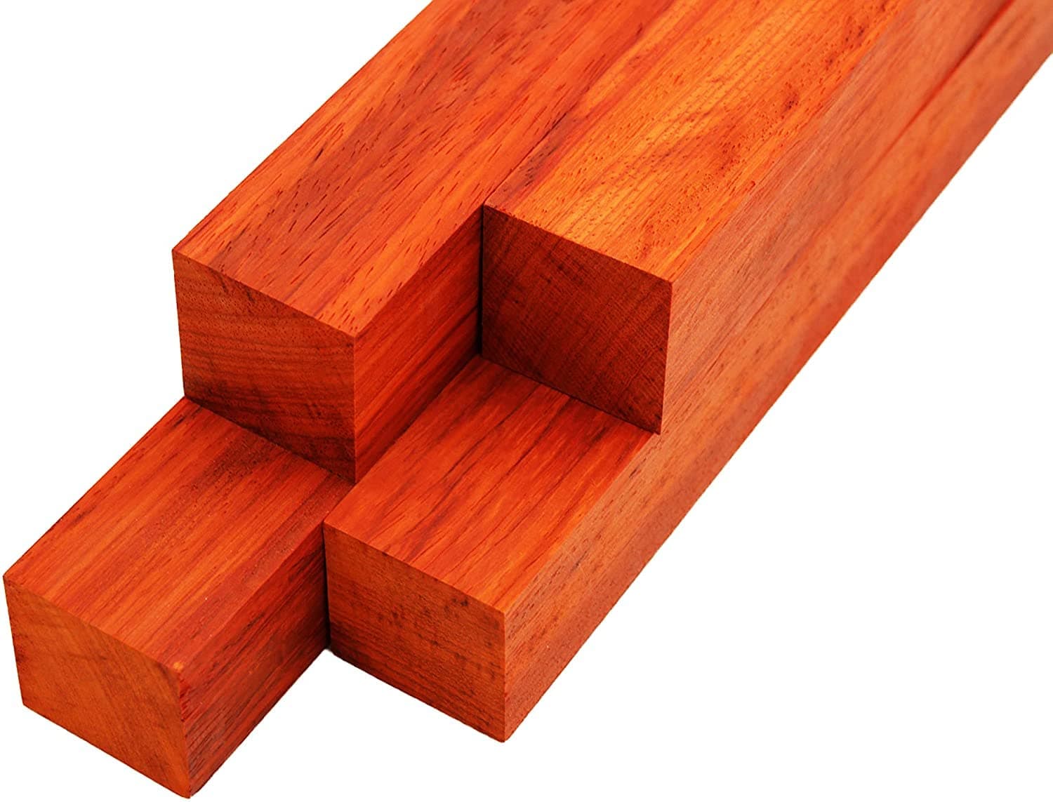 Barrington Hardwoods Padauk Lumber Turning Blanks 2" x 2" (4 Pieces) (2" x 2" x 24")