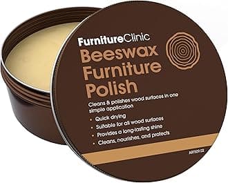 Furniture Clinic Clear Beeswax Polish for Wood & Furniture - 200ml - Natural Beeswax for All Types and Colours - Wood Furniture Polish to Protect & Enhance Any Wooden Surface
