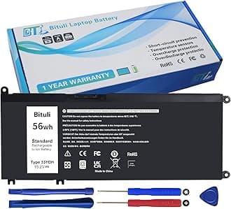 33YDH Laptop Battery for Dell Inspiron 17 7000 7778 7779 7786 7773 15 7577 G3 3579 3779 G5 5587 G7 7588 Latitude 13 3380 14 3490 15 3590 3580 PVHT1 P30E 81PF3 081PF3 56WH
