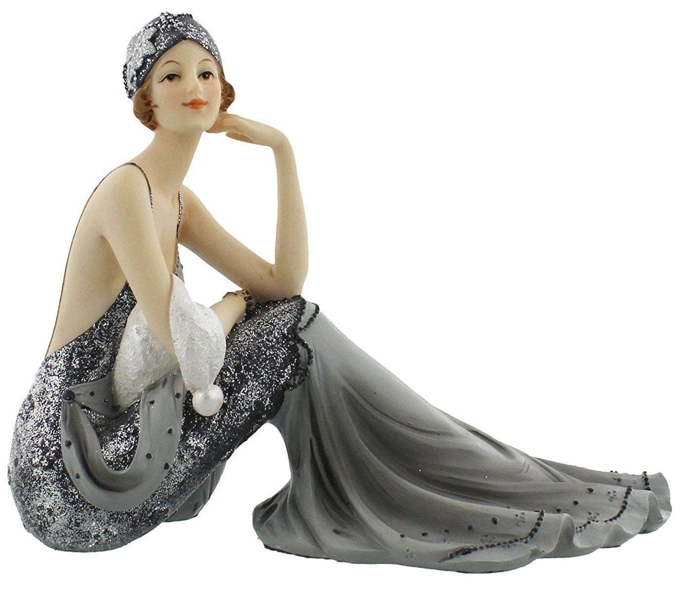 Art Deco Midnight Shimmer "Suzie" Lady Figurine Statue