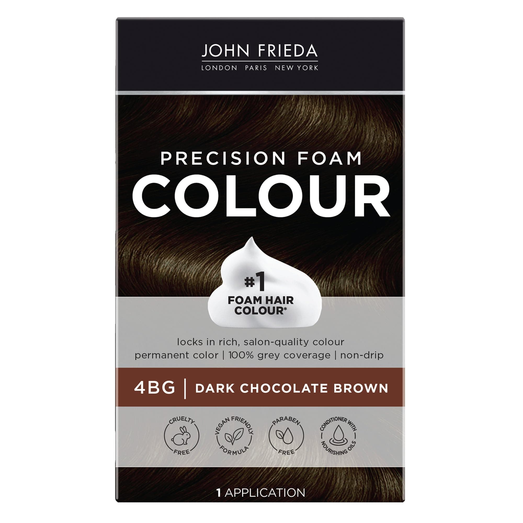 John Frieda Precision Foam Colour Brilliant Brunette Dark Chocolate Brown 4BG