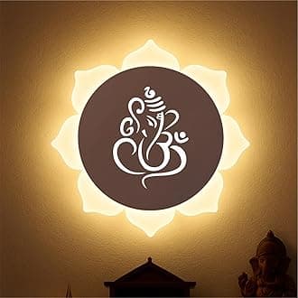 Sponsored Ad - Flower Ganpati LED Wall Light - Rose Gold & Frosted Acrylic | 23cm | Warm White | Ideal for Temple, Living Room, Bedroom, Pooja Room, Mandir, Shops, Hotel (Flower - Ganesh - Rose Gold)