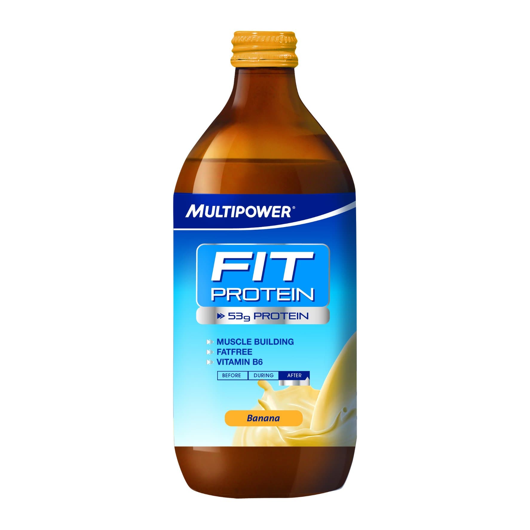 MULTIPOWER Fit Protein Milkshake, 500 ml, Vanilla, 12-Piece