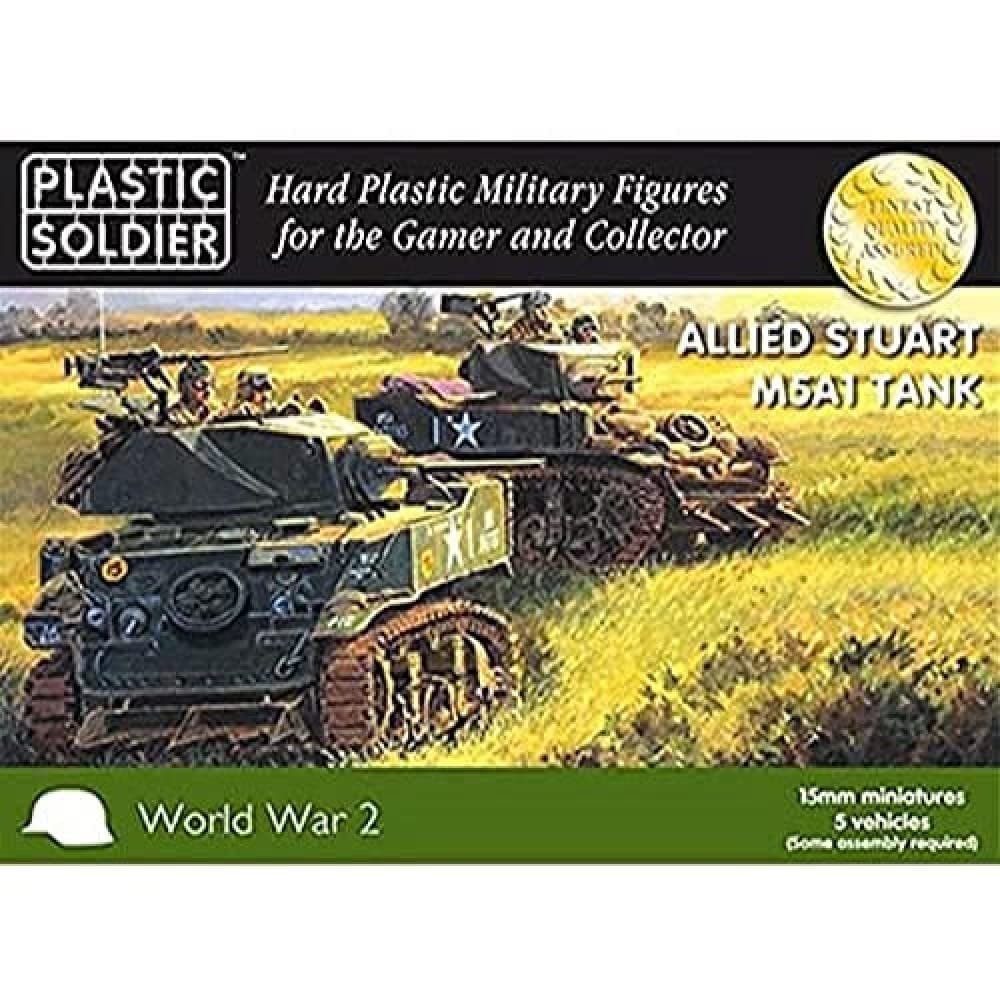 Plastic SoldierEasy Assembly Stuart M5 Tank 15 mm Miniature