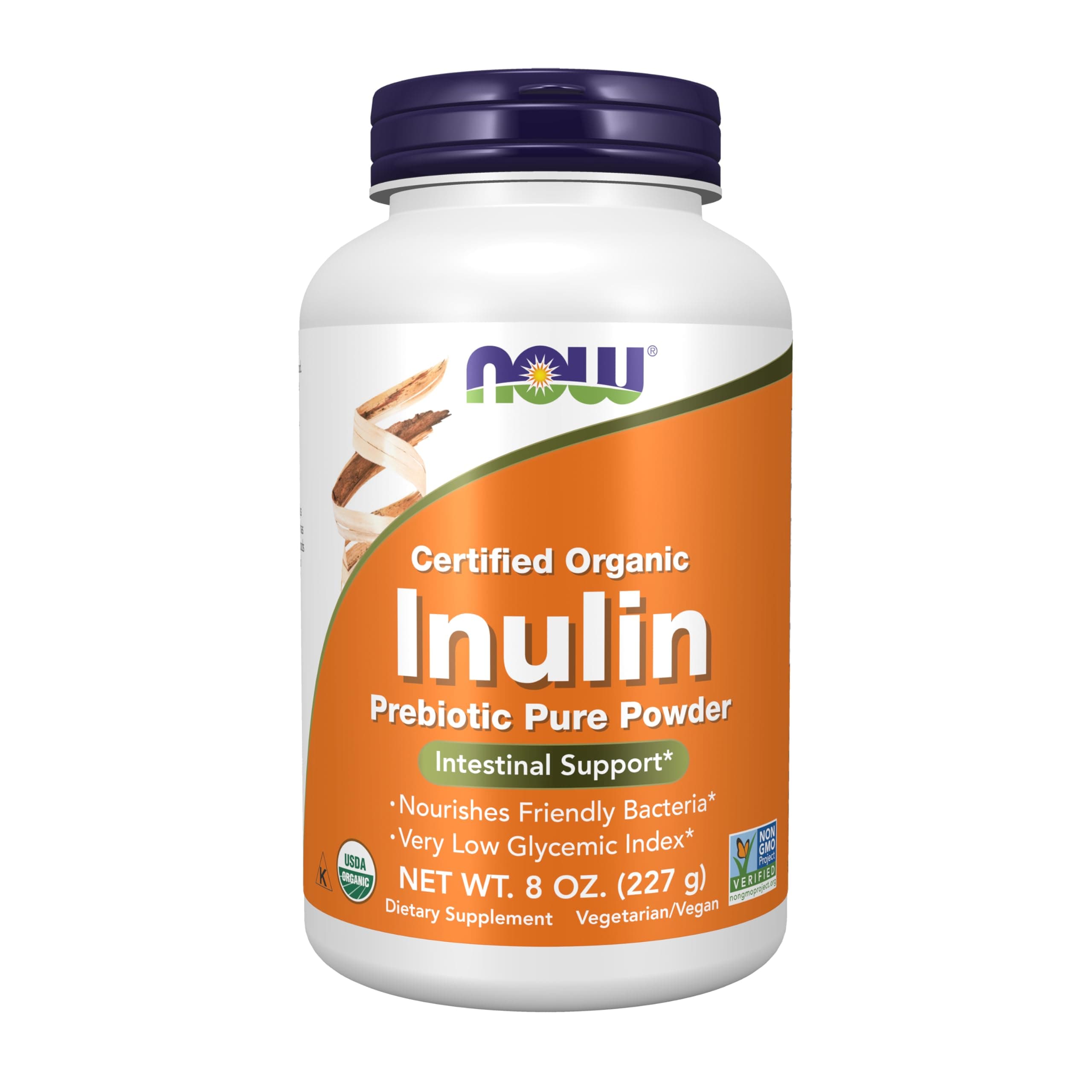Now Supplements, Certified Organic And Nongmo, Inulin Powder