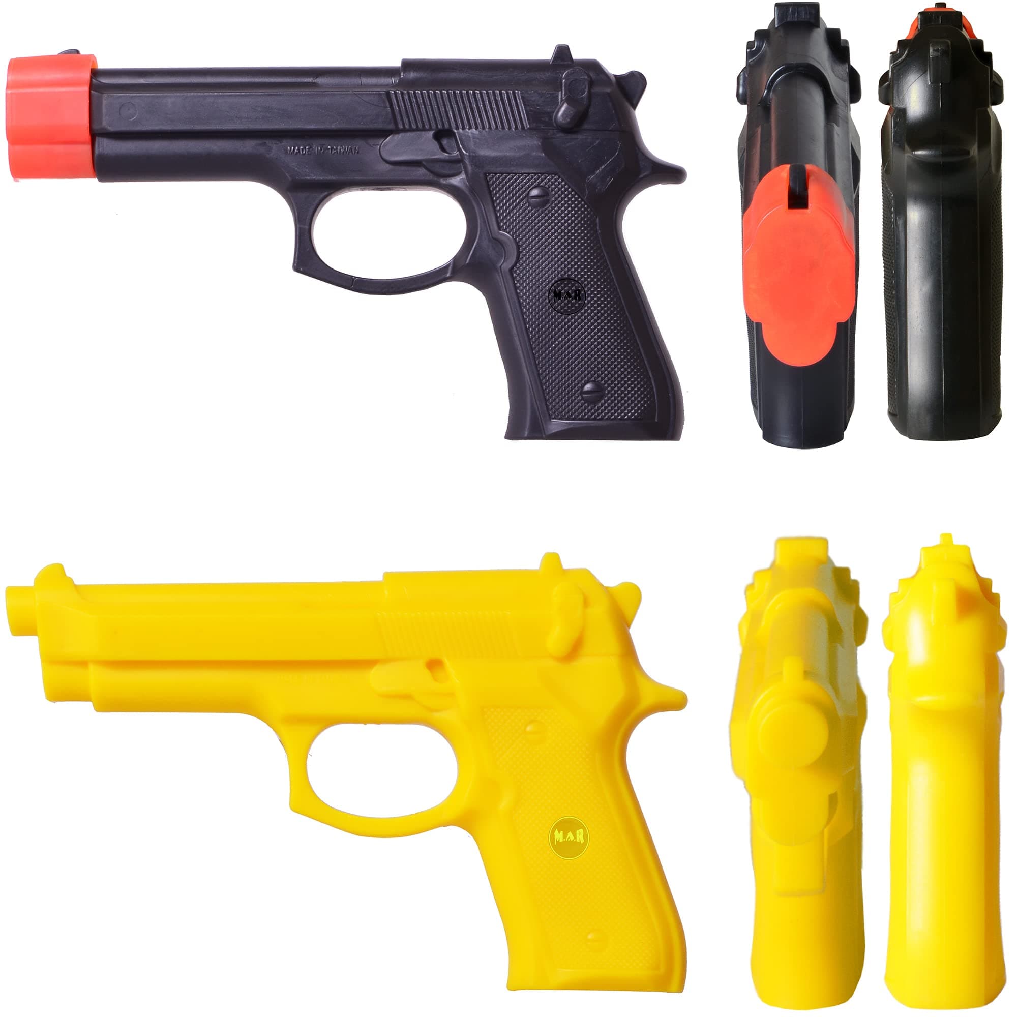MAR | Martial Arts Rubber Gun for Training Use, Krav Maga Fake Self Defence Pistol, Realistic Handgun for Disarming, Prop Martial Arts Firearm (Available in Yellow & Black)