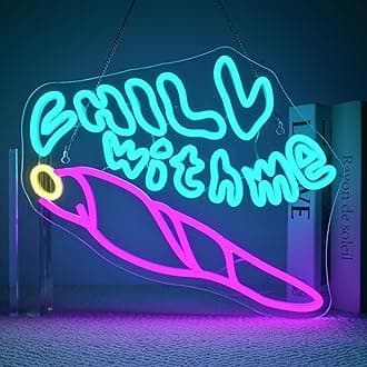 ineonlife Chill With Me Neon Sign Bookshop Neon Signs for Wall Decor Blue Led Light for Bookshop Reading Room Office Club Decor Birthday Christmas Gifts for Teens