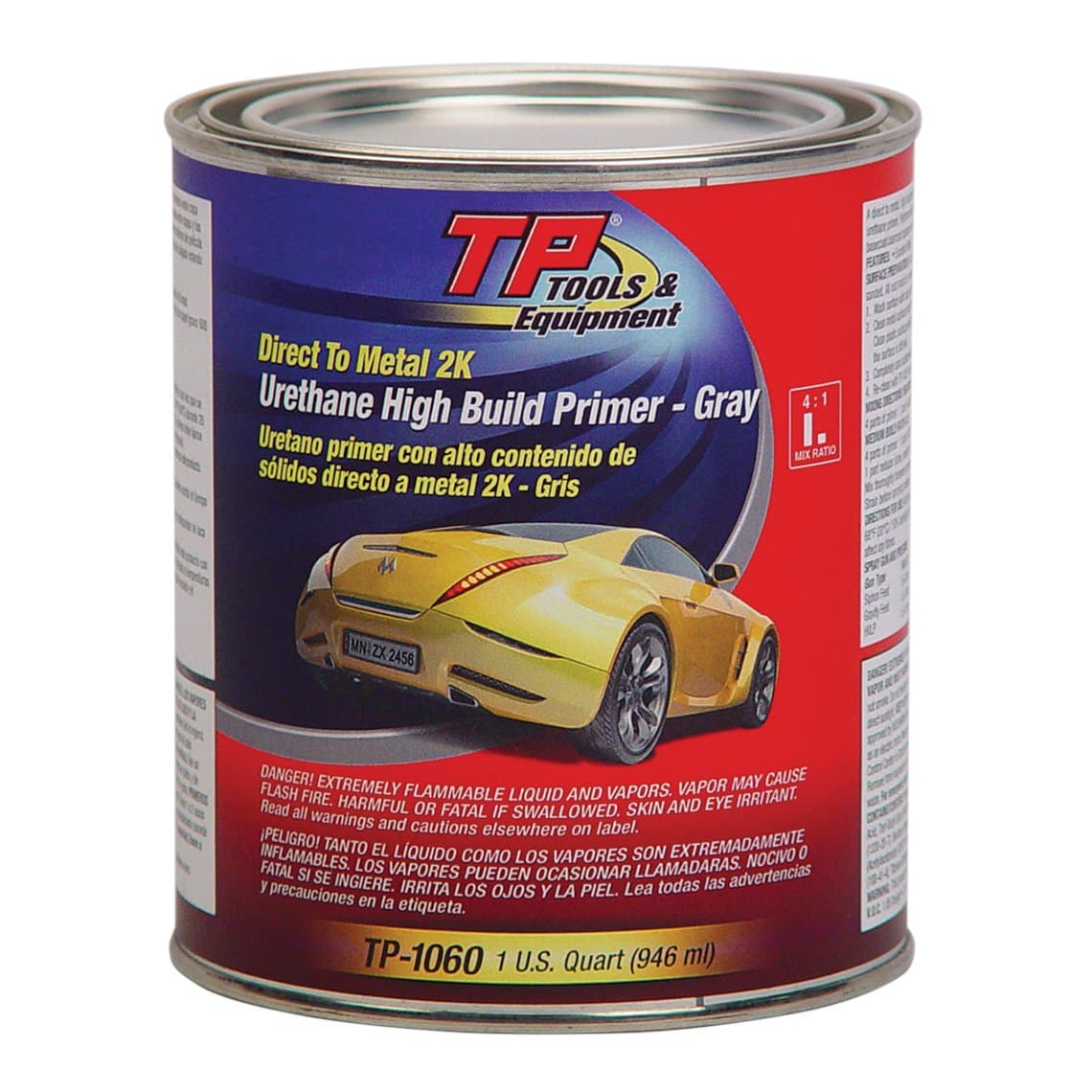 3-IN-1 Urethane Primer (2K) DTM (Direct-to-Metal) - Gray, Quart #TP-1060
