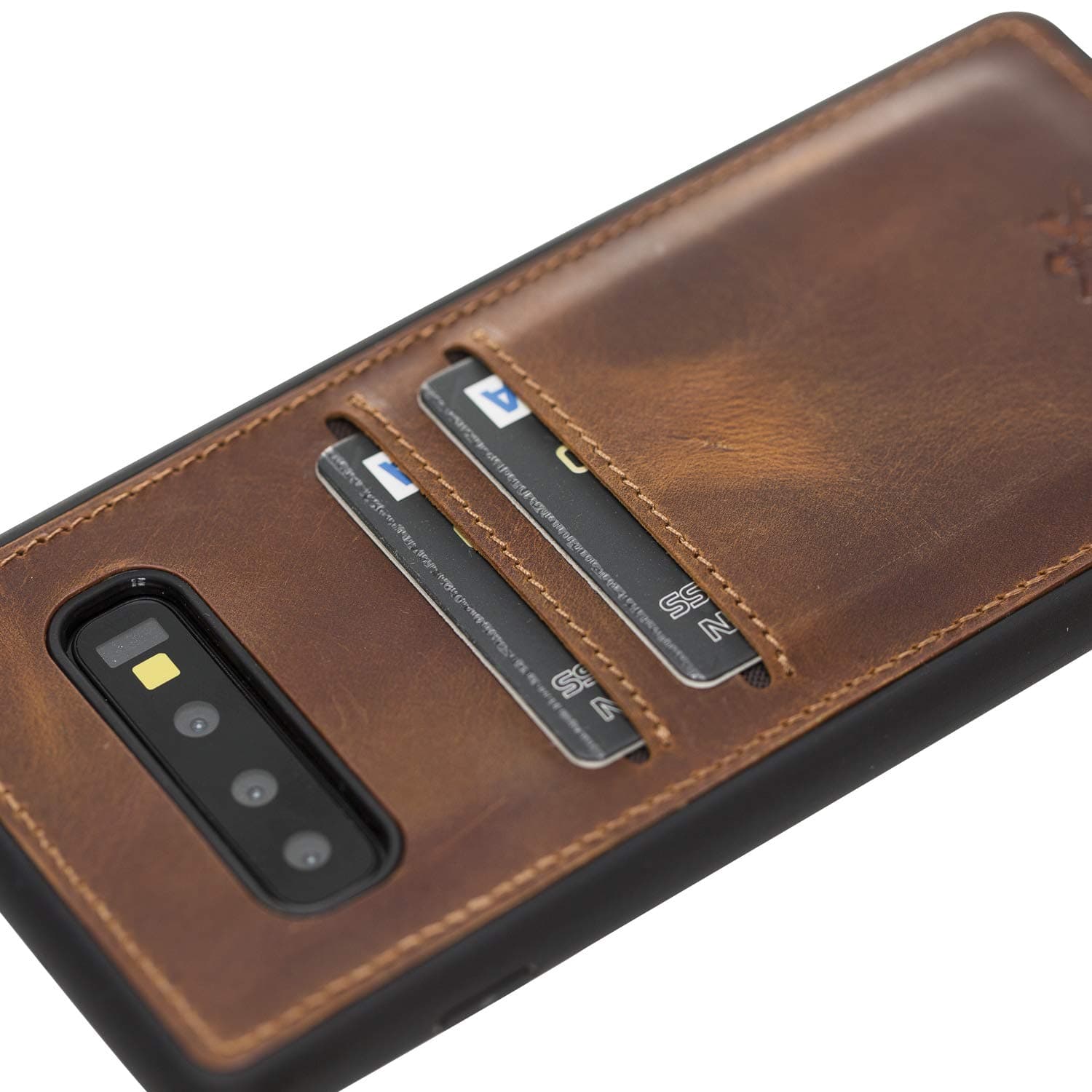 Venito Cosa Leather Wallet Case Compatible with Samsung Galaxy S10 Plus (6.4 inch) – Extra Secure with Padded Back Cover - Antique Brown