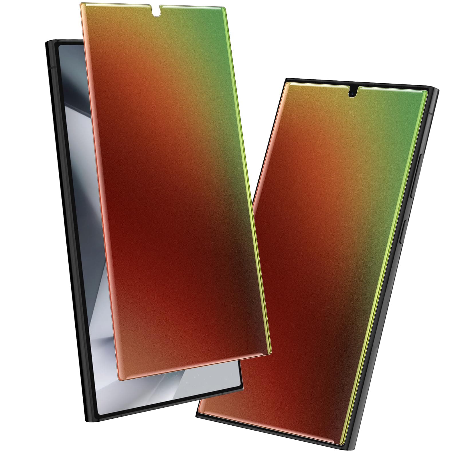 LYWHL 2 Pack for Samsung Galaxy S24 Ultra Privacy Screen Protector, Matte Gradient Colorful Anti-Blue Light Anti-Spy Full Adhesive Flexible Film, Compatible Fingerprint Sensitive Touch Bubble Free