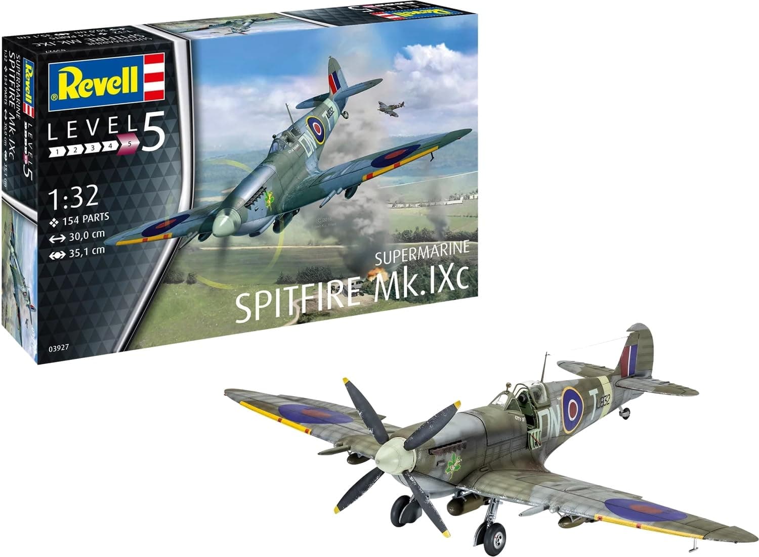 03927 Supermarine Spitfire Mk.IXc 1:32 Scale Unbuilt/Unpainted Plastic Model Kit