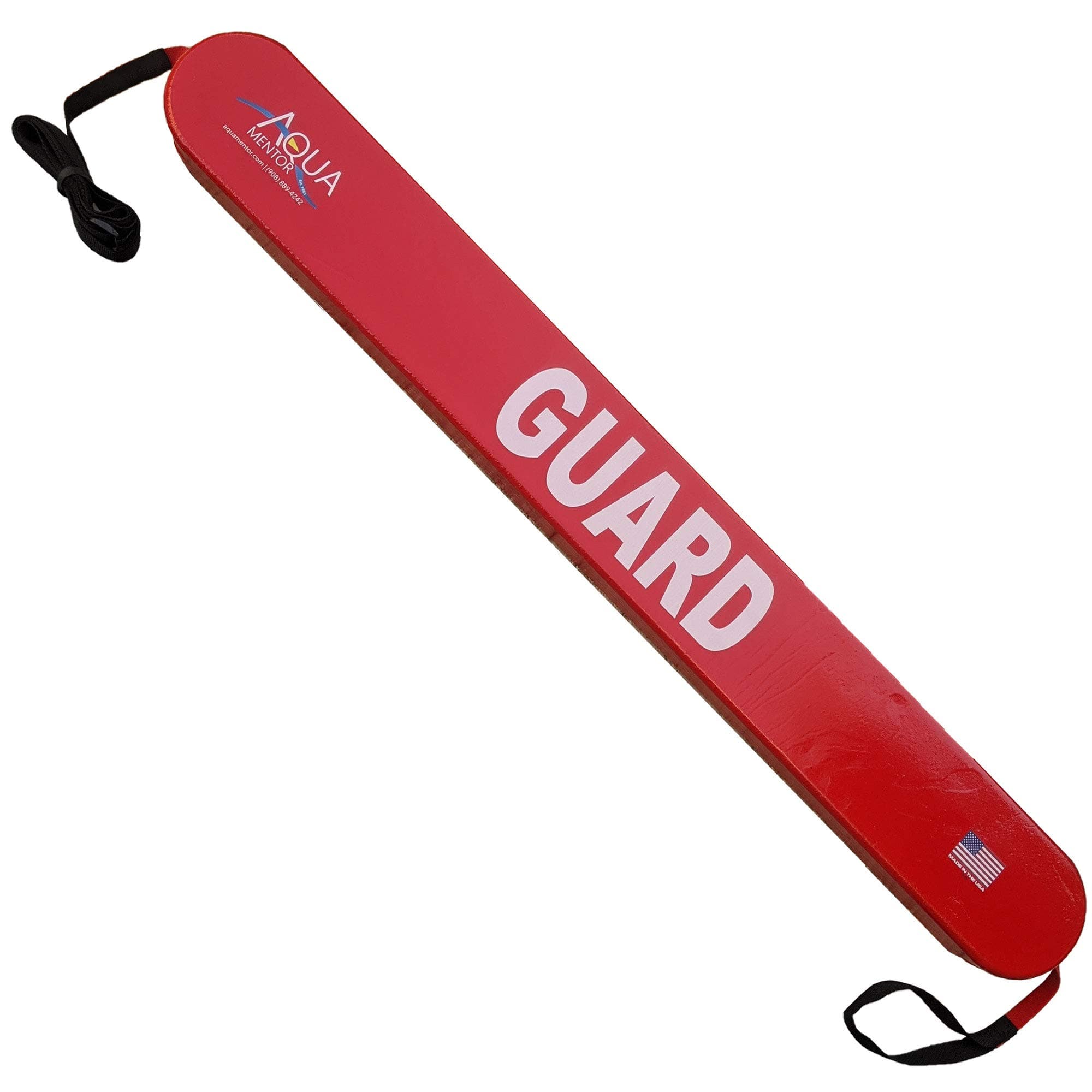 Rescue Tube - Closed-Cell EVA Foam Polyurethane, Lifeguard Throwable Flotation Device, 6 ft Towline, 2-Inch Wide Adjustable Shoulder Harness, Pool & Beach Safety, Red - 40" - 50" Length